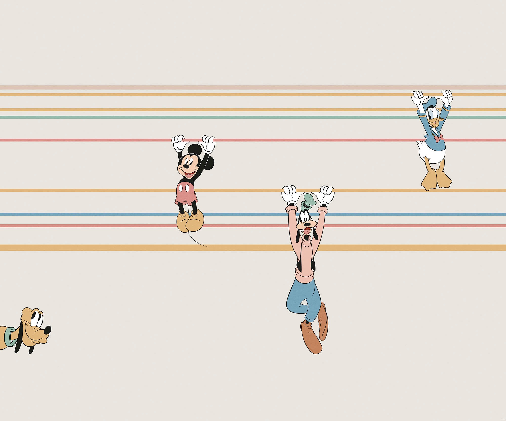 Komar Fototapete »Digitaldruck Vlies - Mickey Hanging with Friends - Größe 300 x 250 cm«, bedruckt, Kinderzimmer
