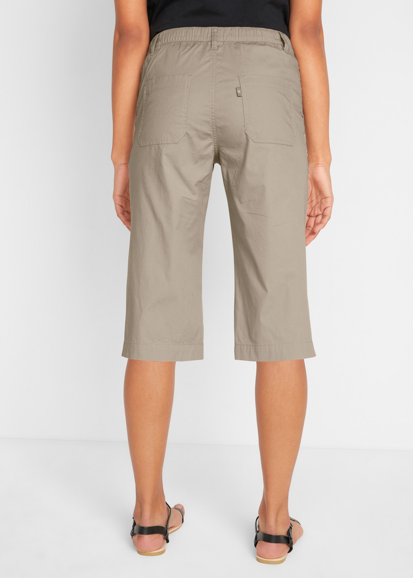 bonprix Longbermudas  aus Baumwolle mit Elasthan, Regular Fit, mit Komfortbund