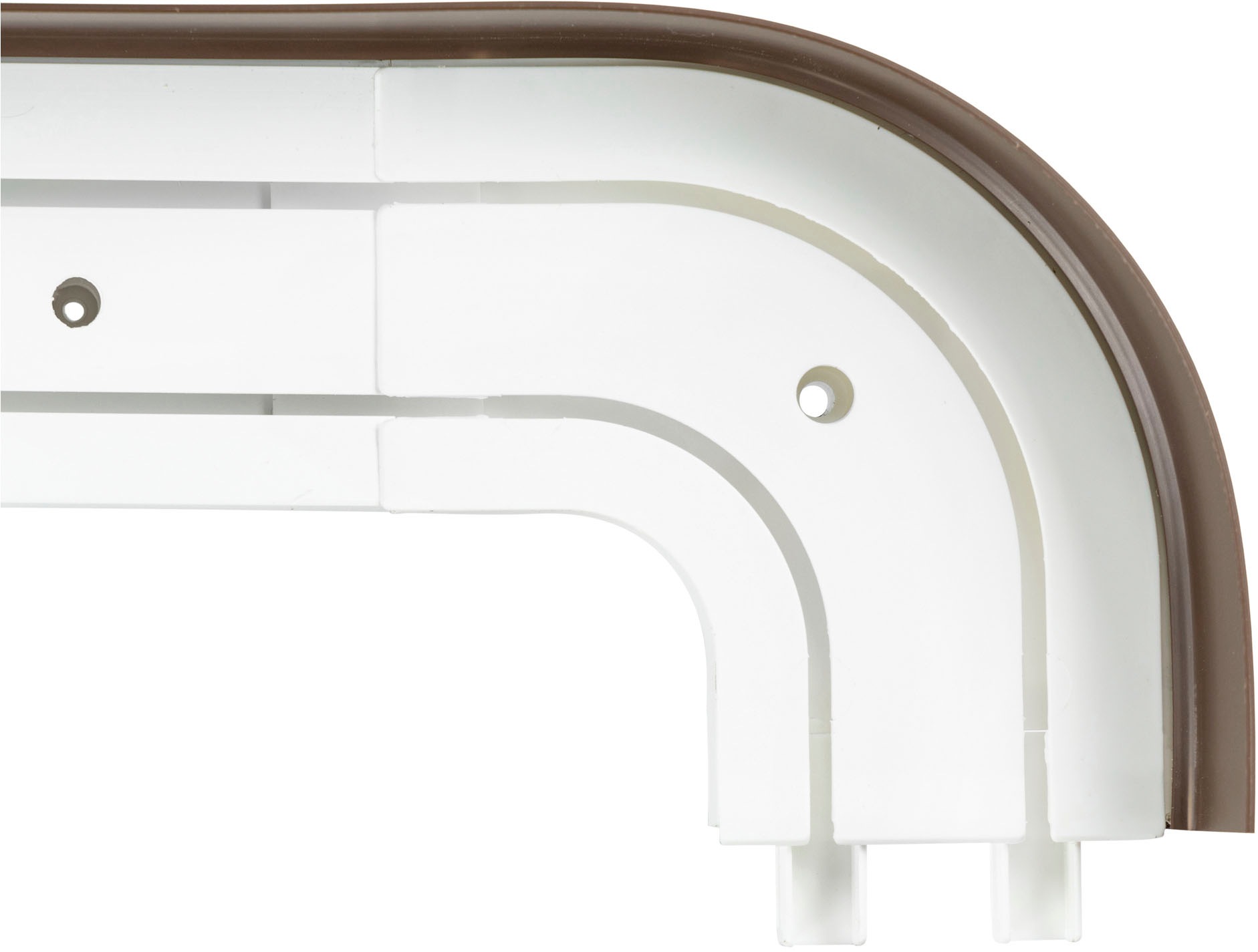 Thumbnail - SN DECO GROUP Vorhangschiene "SH2" 2 läufig-läufig Fixmaß Set 2-läufig, inkl. Rundbögen, Blende 7,5 cm, vorgebohrt, Inne...