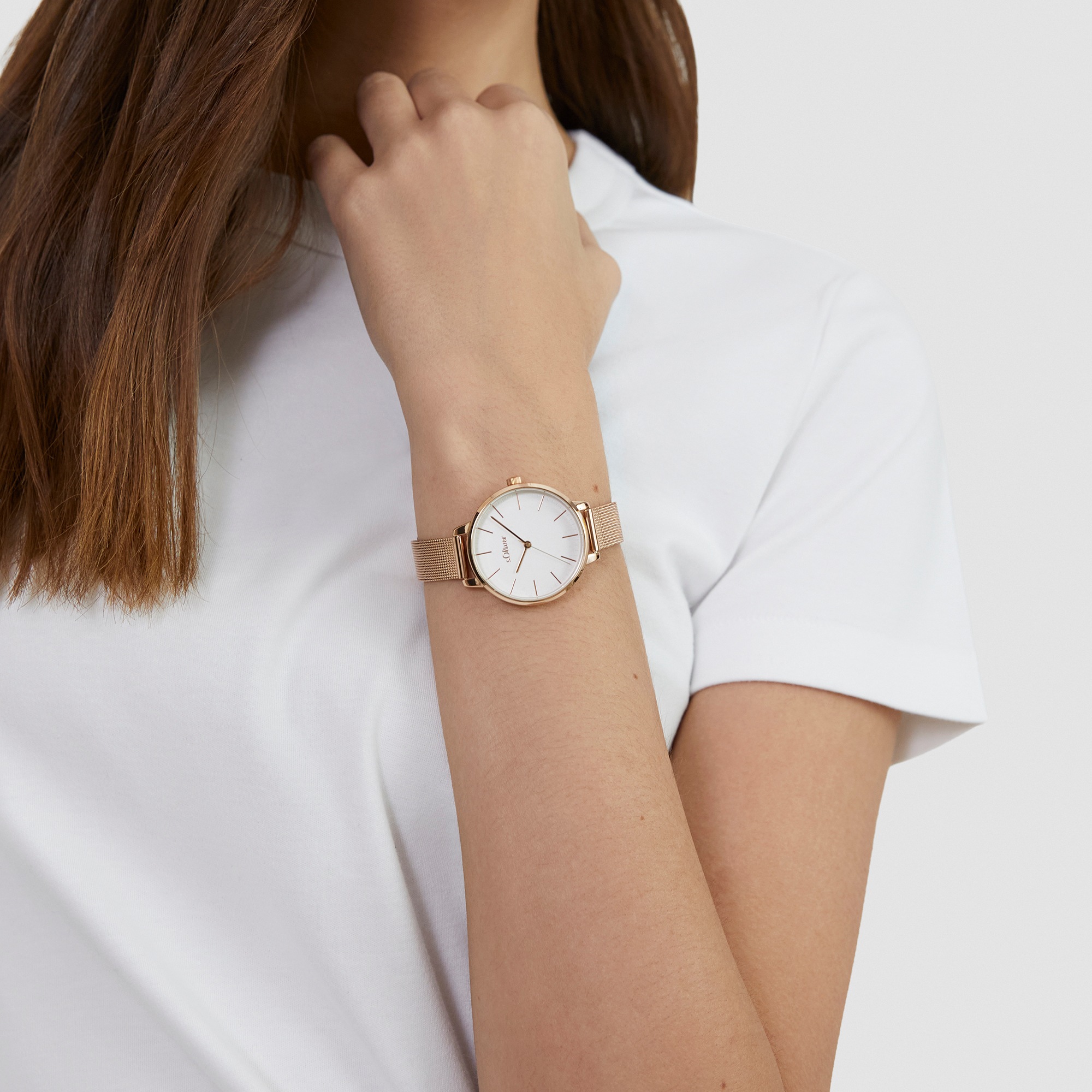 s.Oliver Quarzuhr »Lovely Time« Armbanduhr, Damenuhr, Edelstahlarmband, analog