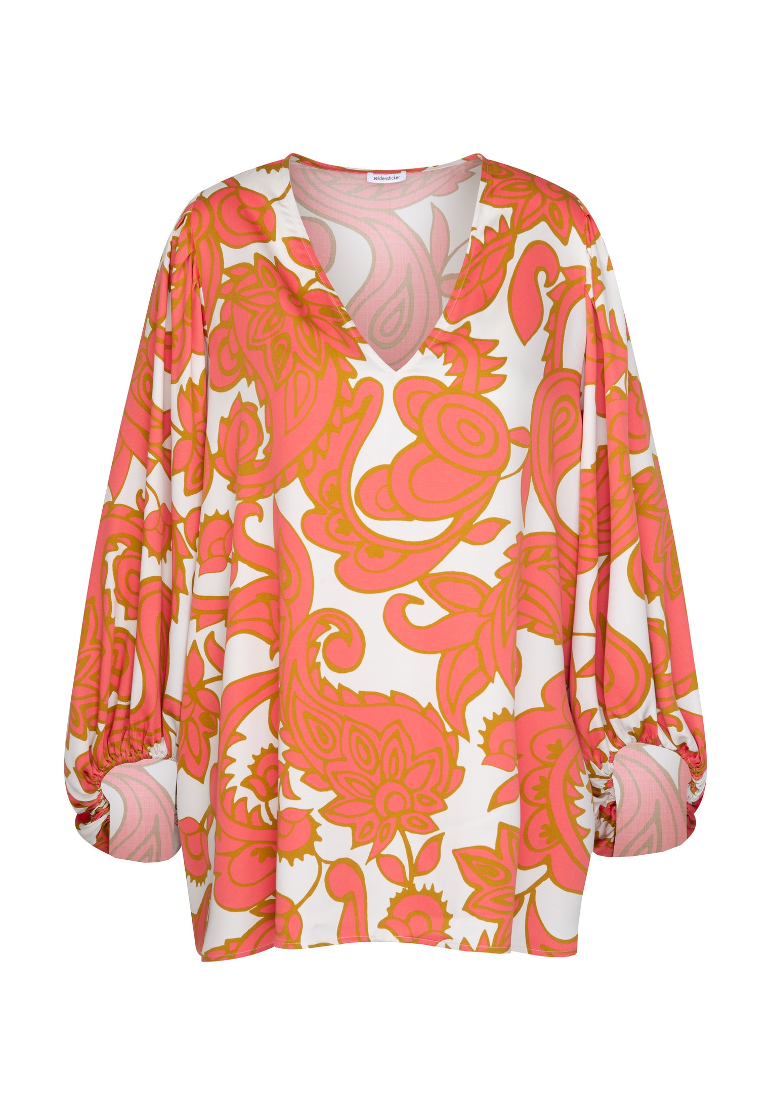seidensticker Shirtbluse »Schwarze Rose«, 3/4-Arm V-Neck Paisley