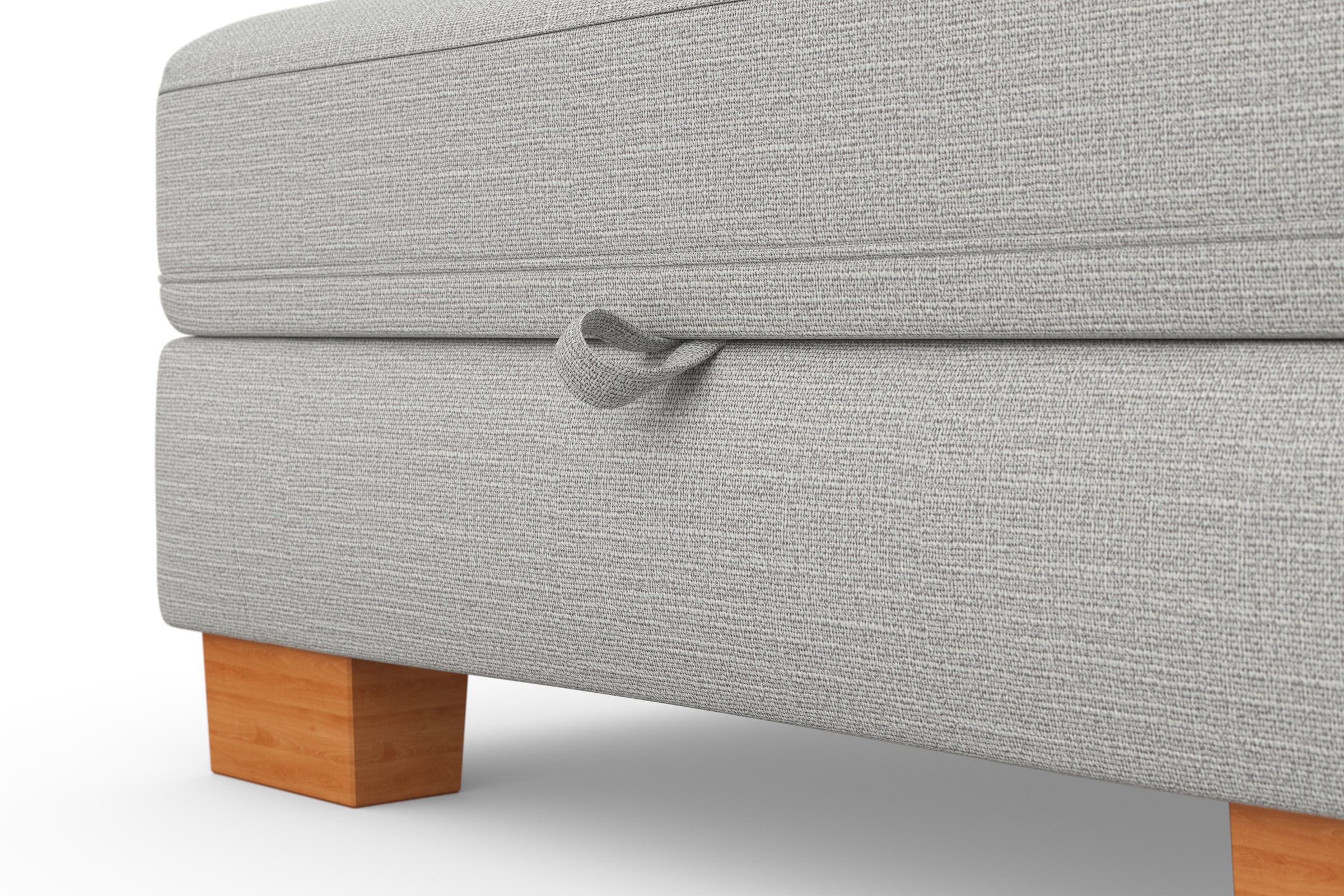 sit&more Ecksofa »Dundee L-Form«, mit Federkern und Massivholzfüßen, wahlweise mit Kopfteilverstellung