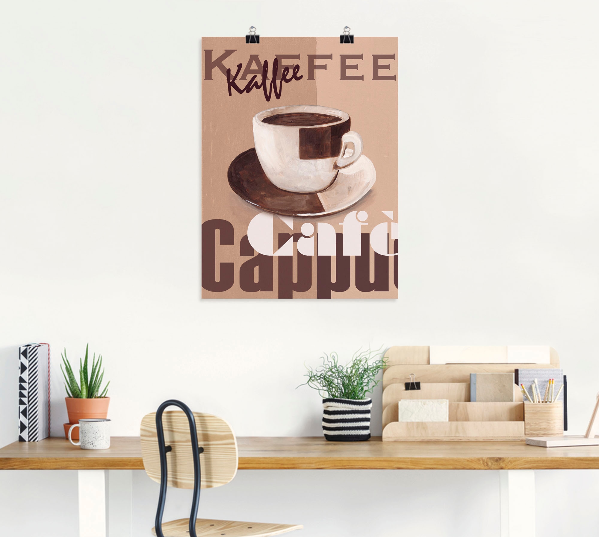 Artland Poster »Kaffee«, Getränke, (1 St.), als Alubild, Leinwandbild, Wandaufkleber oder Poster in versch. Größen