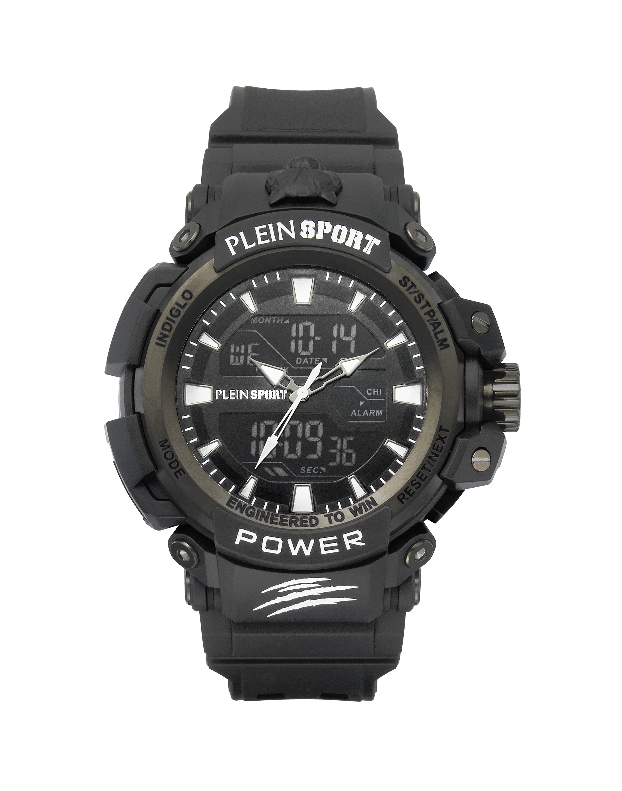 PLEIN SPORT Herren Luxusuhr "Combat Power", schwarz, Armbanduhren
