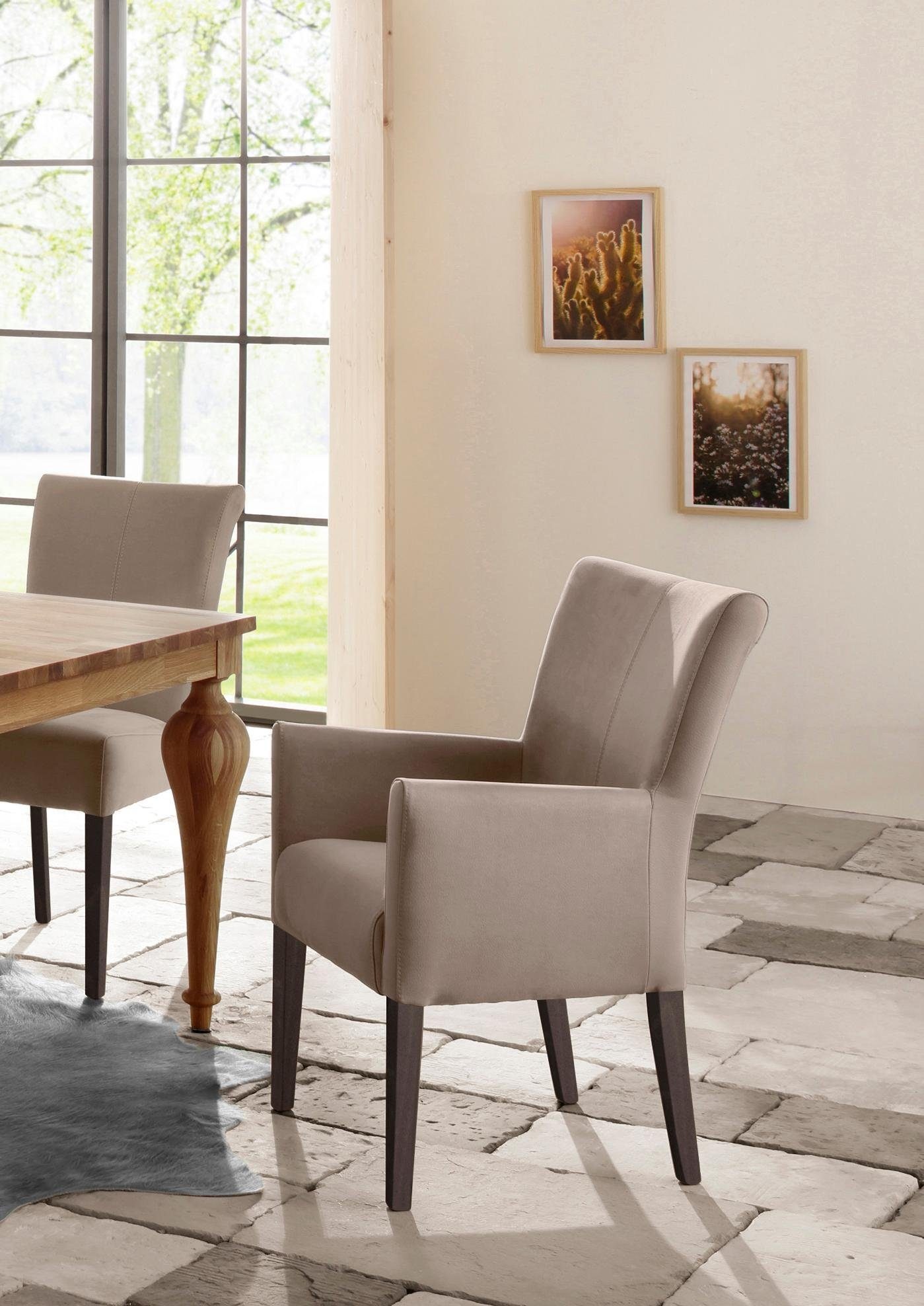 Home affaire Esszimmerstuhl "King" () Polsterstuhl, Armlehnstuhl, Gestell M günstig online kaufen