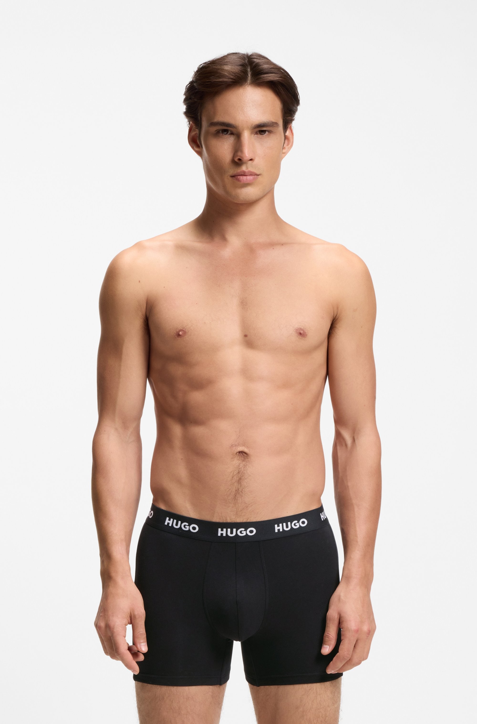 HUGO Underwear Boxer »BOXERBR TRIPLET PACK« 3 Stk. mit HUGO Logo-Elastikbund