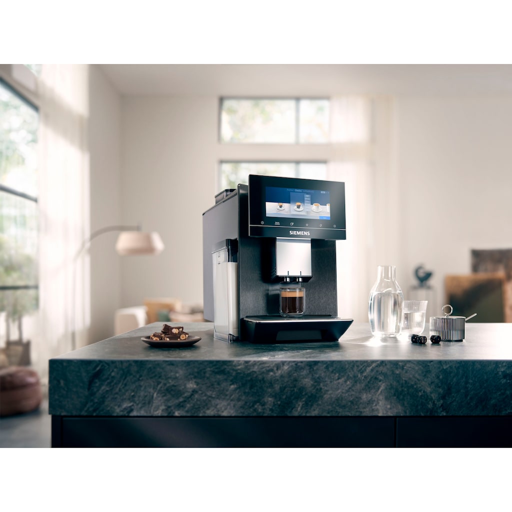 SIEMENS Kaffeevollautomat »EQ900 TQ907D03«, 2 Bohnenbehälter, automatische Bohnenanpassung, extra leise