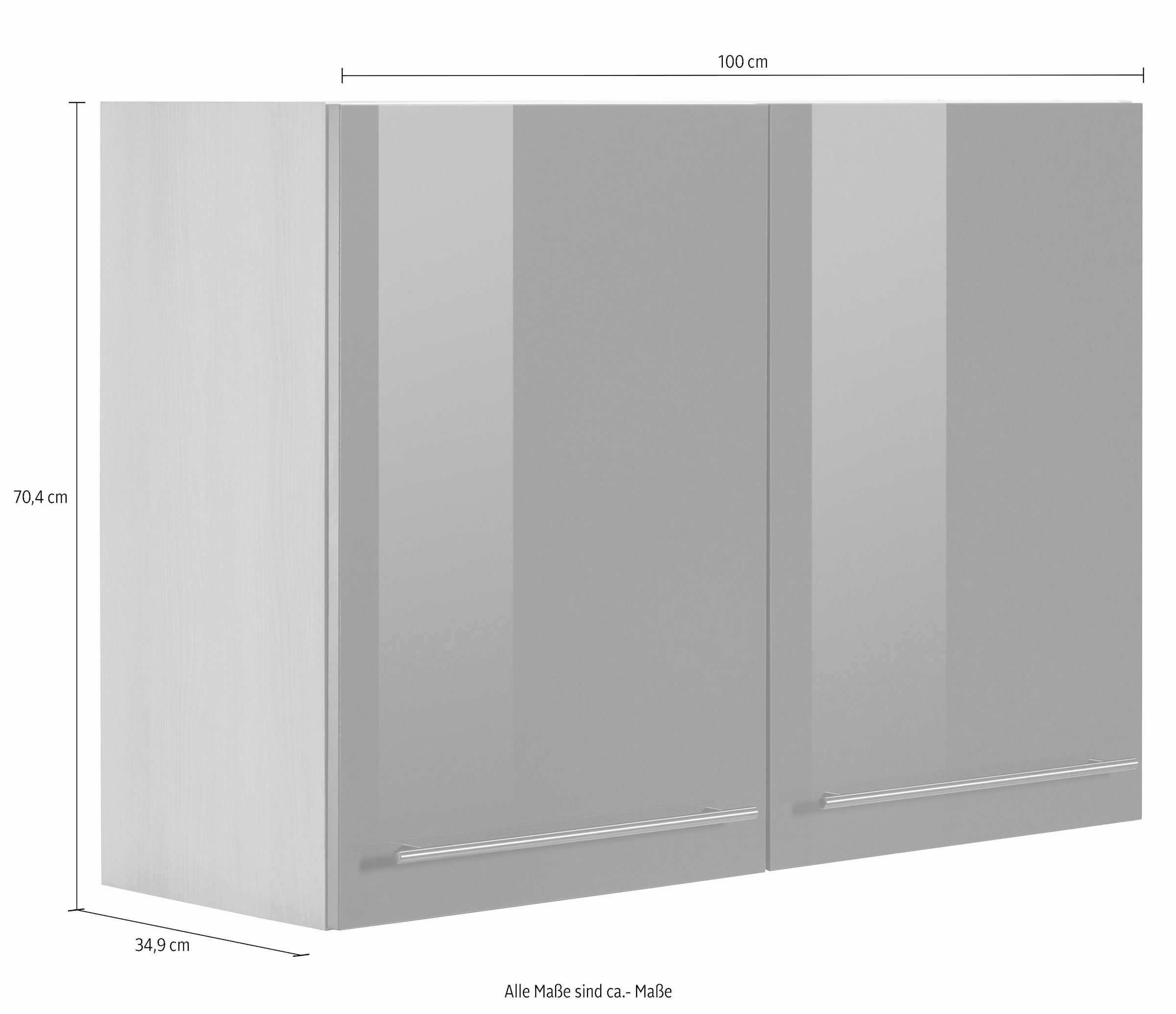 OPTIFIT Hängeschrank »Bern«, Breite 100 cm, 70 cm hoch, 2 Türen, mit Metallgriffen