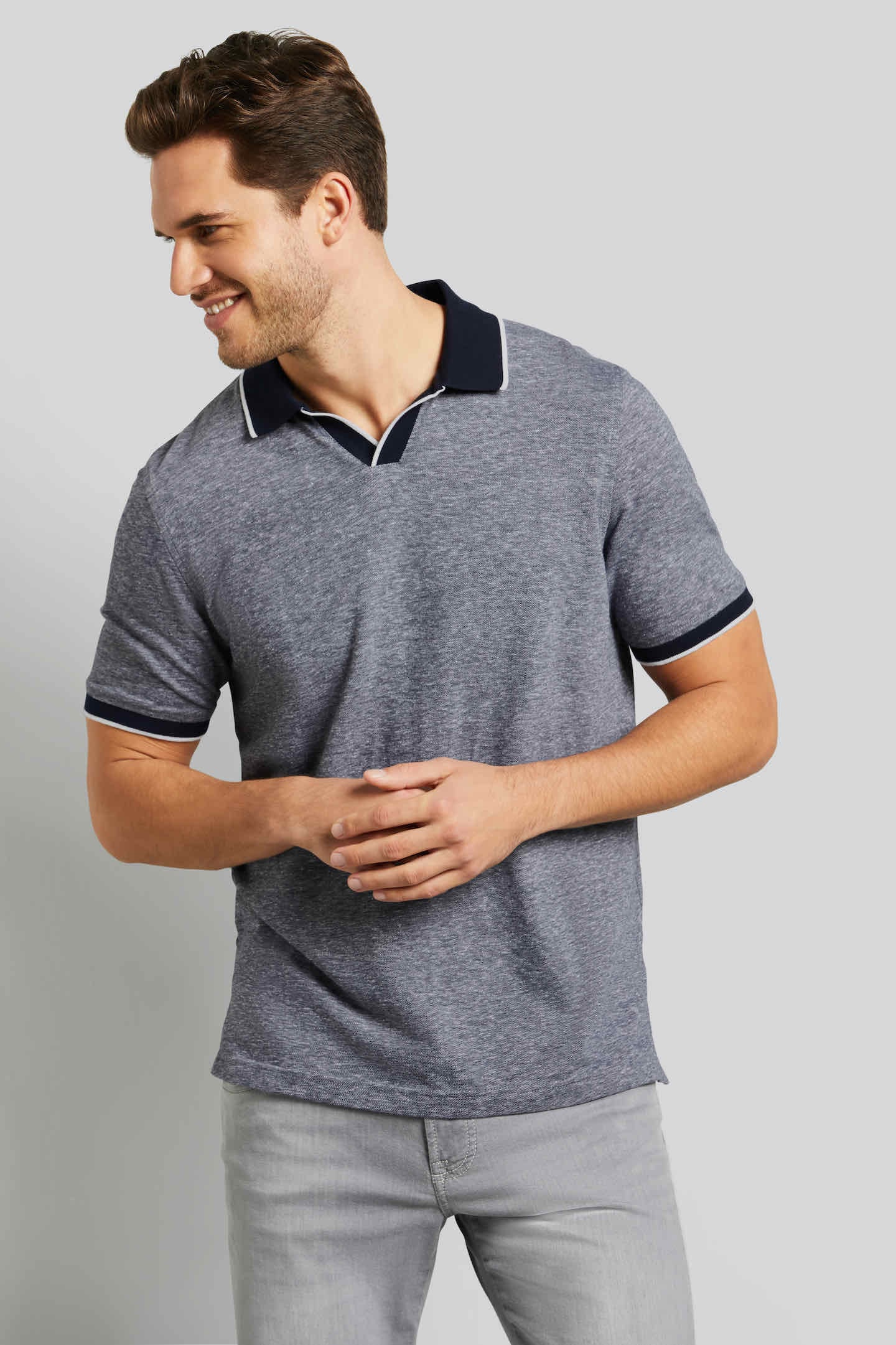 bugatti Poloshirt in 2-tone-Optik