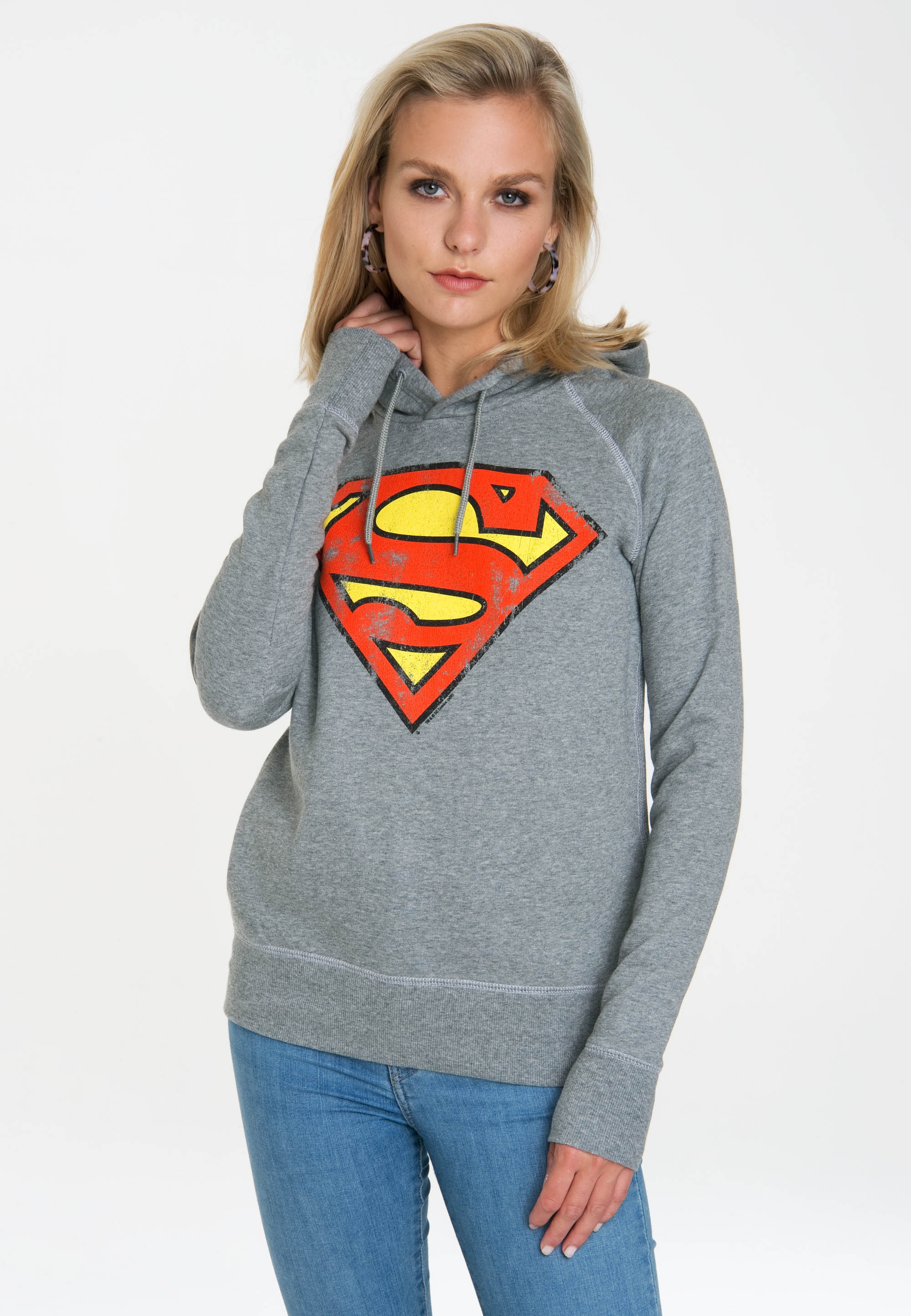 LOGOSHIRT Kapuzensweatshirt "DC - Superman Logo", mit Superhelden-Print