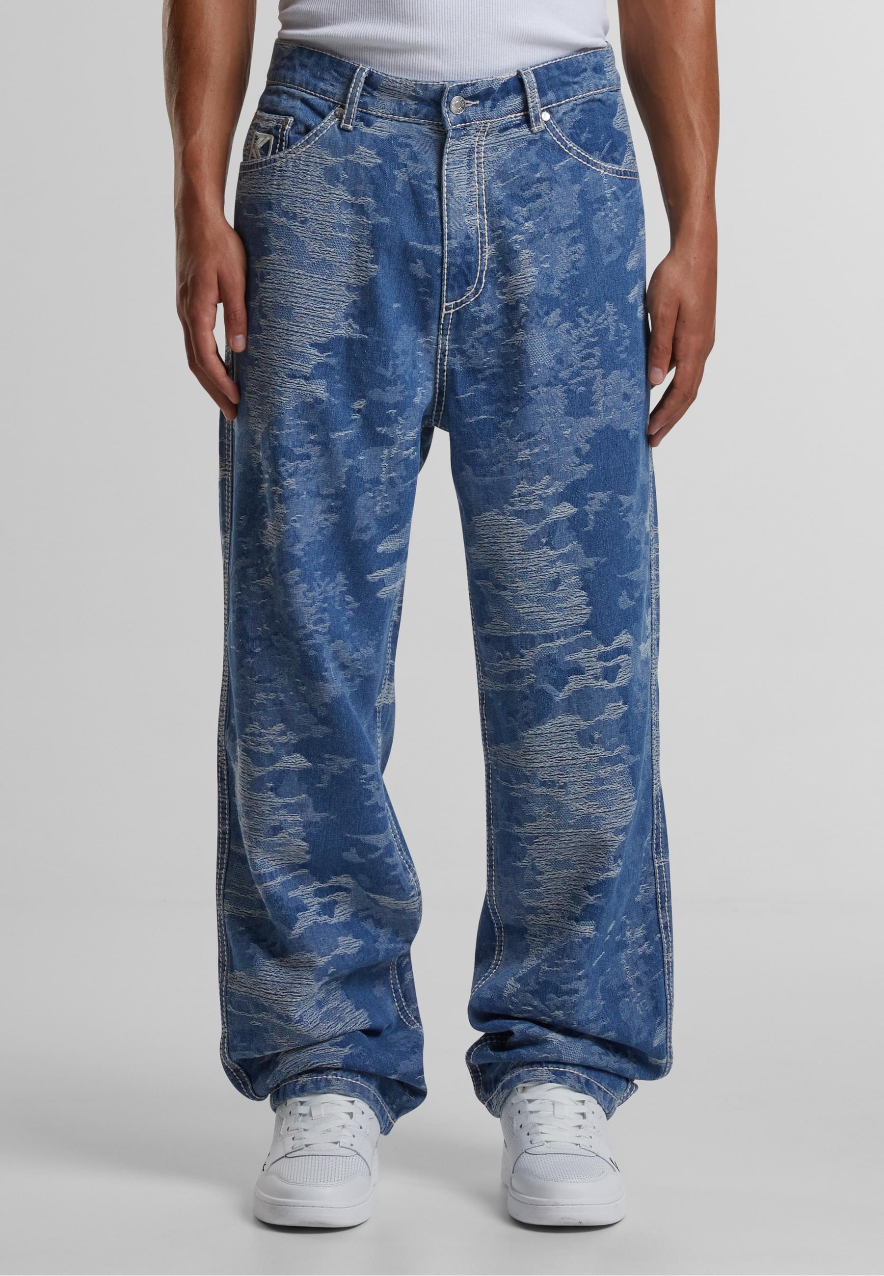 Karl Kani Bequeme Jeans »Karl Kani OG K Distress Camo Five Pocket Denim«