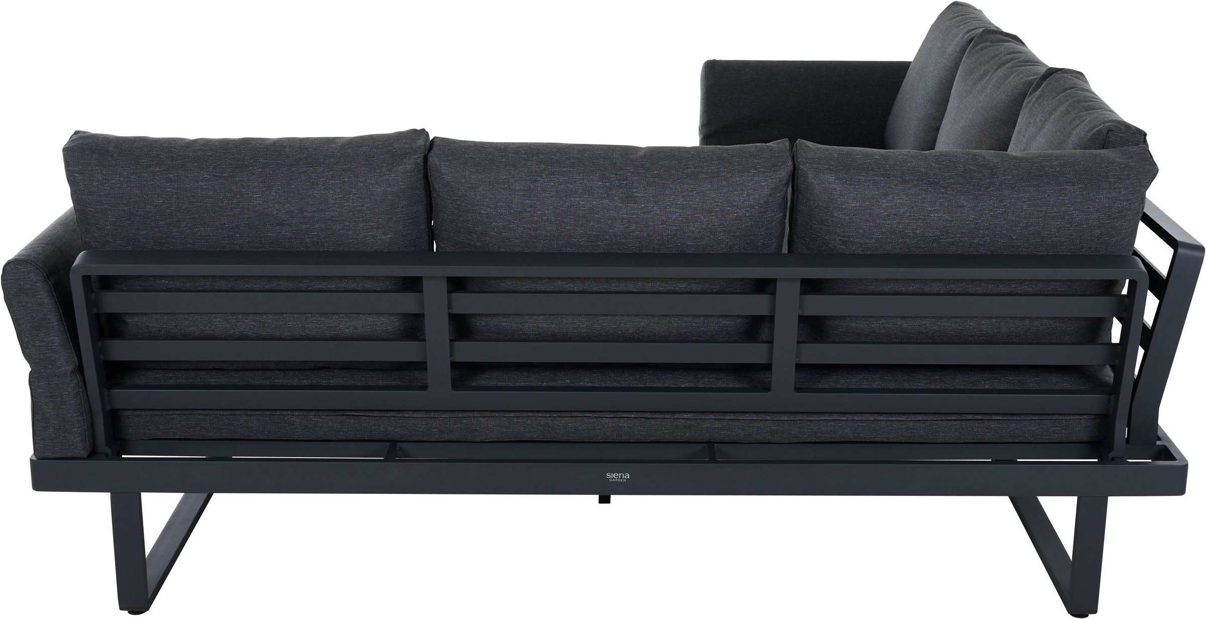 Siena Garden Loungeset »WESTON« Set, 3 tlg. aus Aluminium, inkl. Sitz- und Rückenkissen in mix anthrazit