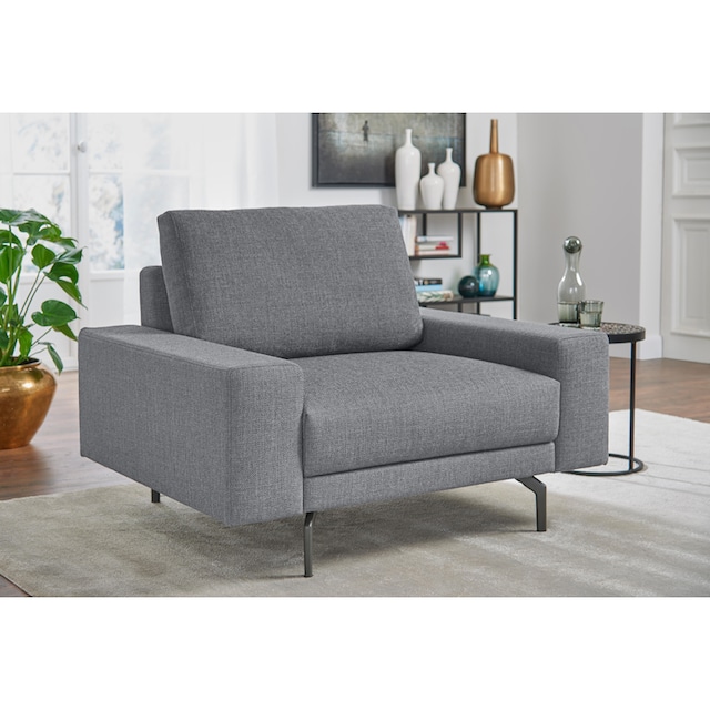 hülsta sofa Sessel »hs.450«, Armlehne breit niedrig, Alugussfüße in  umbragrau, Breite 120 cm | BAUR