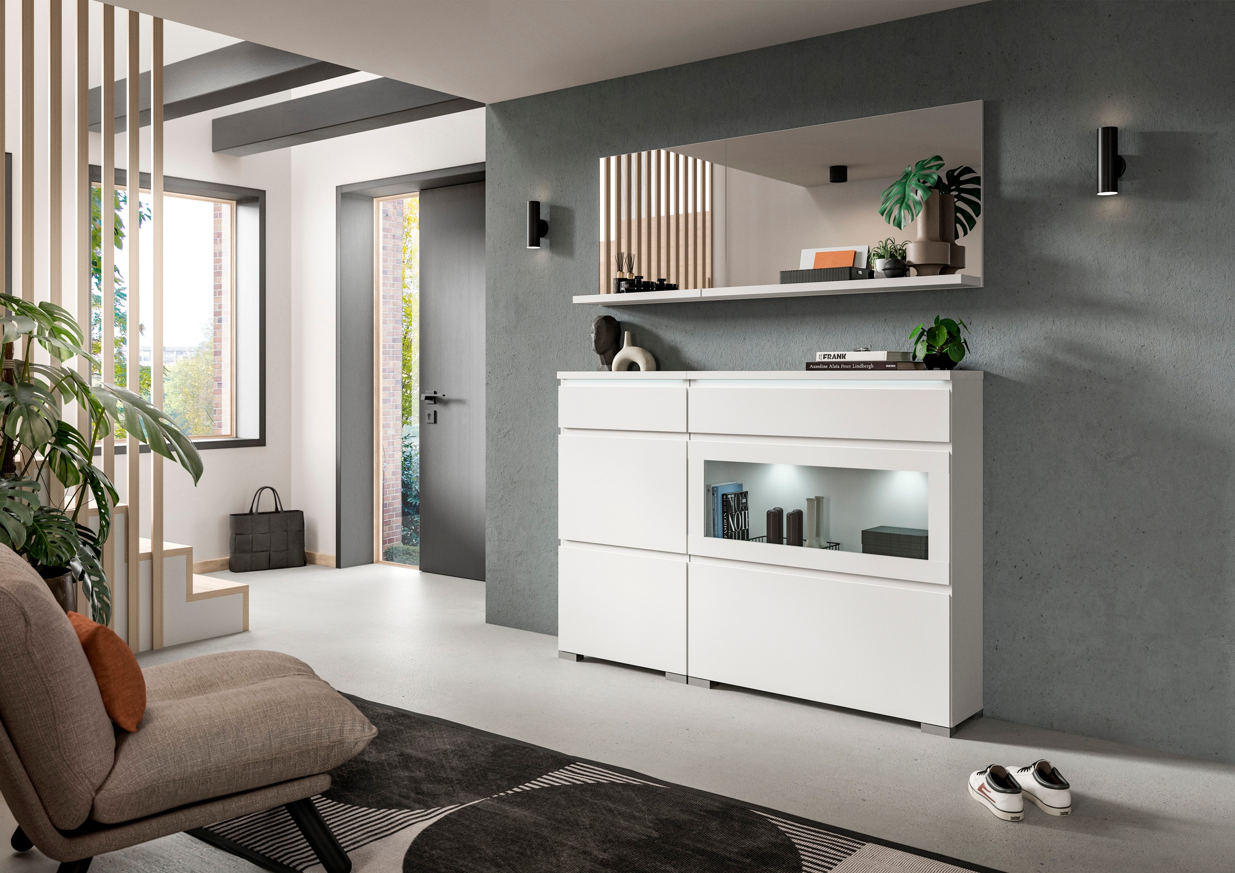 Home affaire Wandspiegel "Skoskap, Breite 60 cm, 1 Ablageboden, inklusive W günstig online kaufen