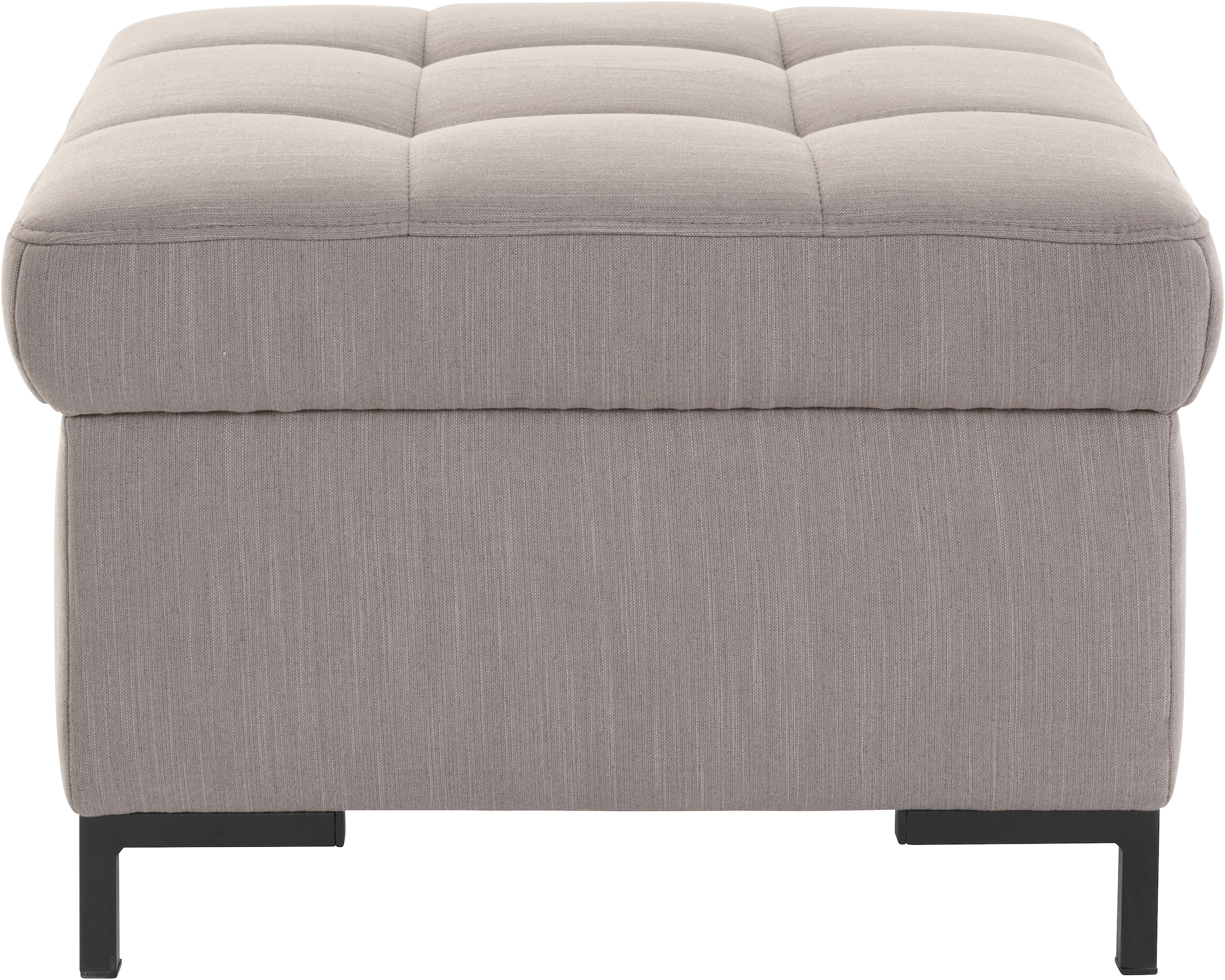 OTTO products Hocker »Grazzo«, hochwertige Stoffe aus recyceltem Material, Steppung im Sitzbereich