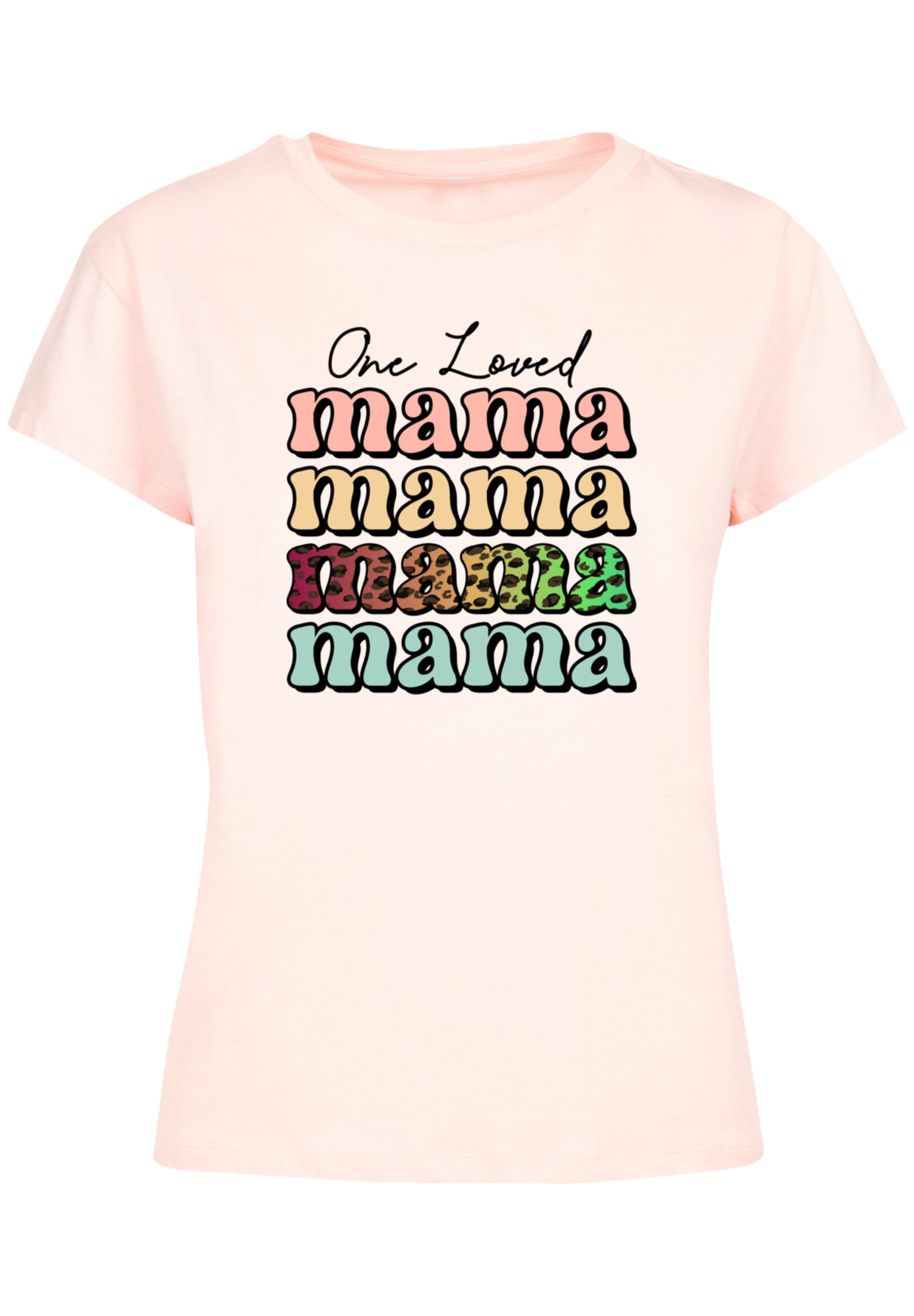 F4NT4STIC T-Shirt »Mothers Day Mama Typography Leopard Print Pastel«, Premium Qualität