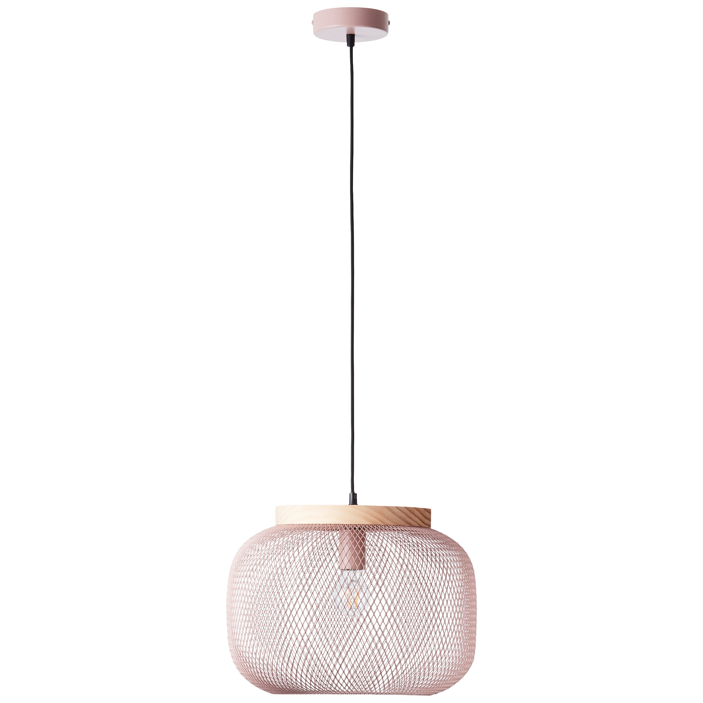 Brilliant Pendelleuchte »Giada«, 1 flammig, Leuchtmittel E27 | ohne Leuchtmittel, Pendelleuchte, 40 cm, E27, kürzbar, Metall/Holz