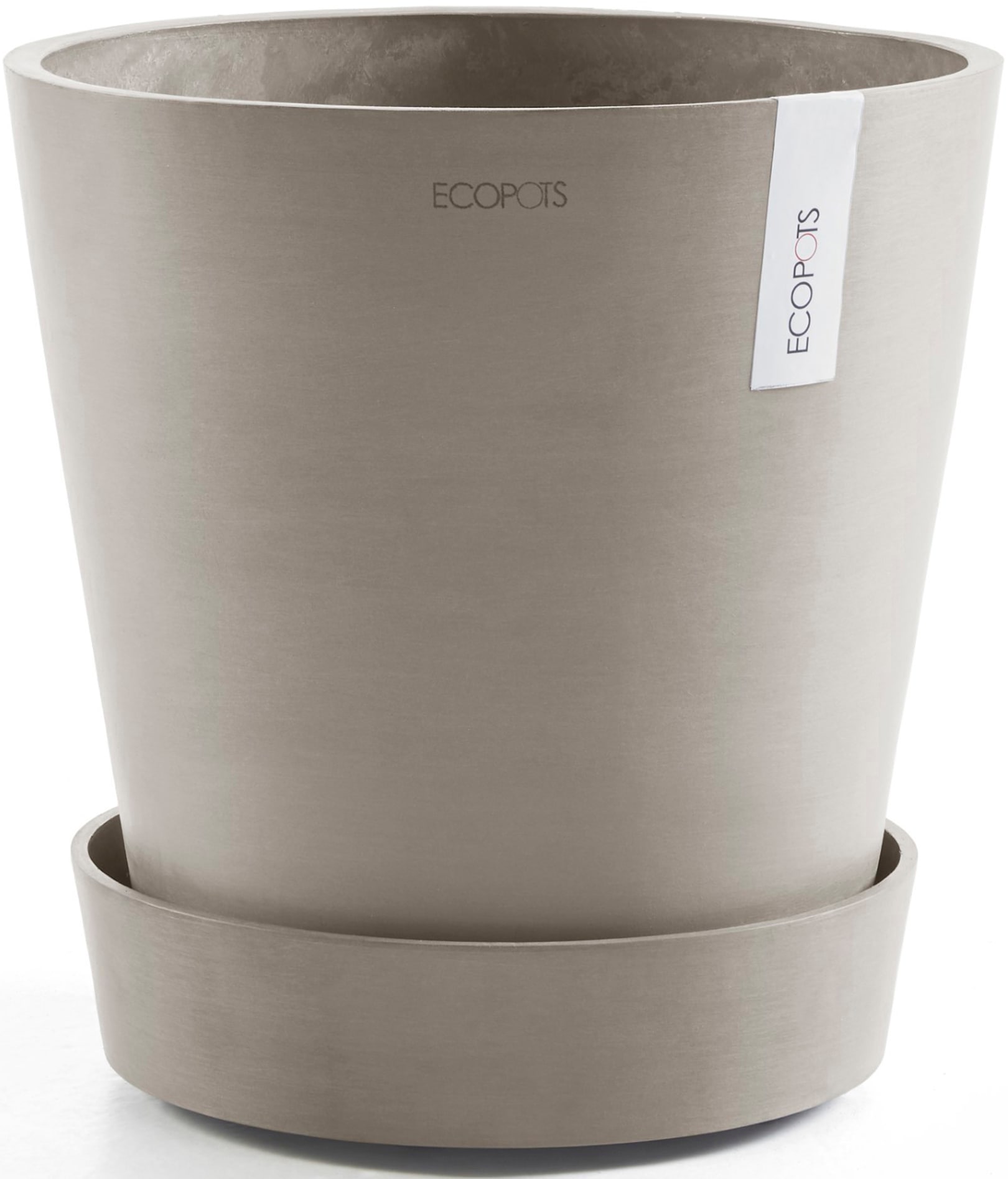 ECOPOTS Topfuntersetzer »mit Rollen 60 Taupe«, für innen und außen: frostsicher, bruchsicher und lichtbeständig