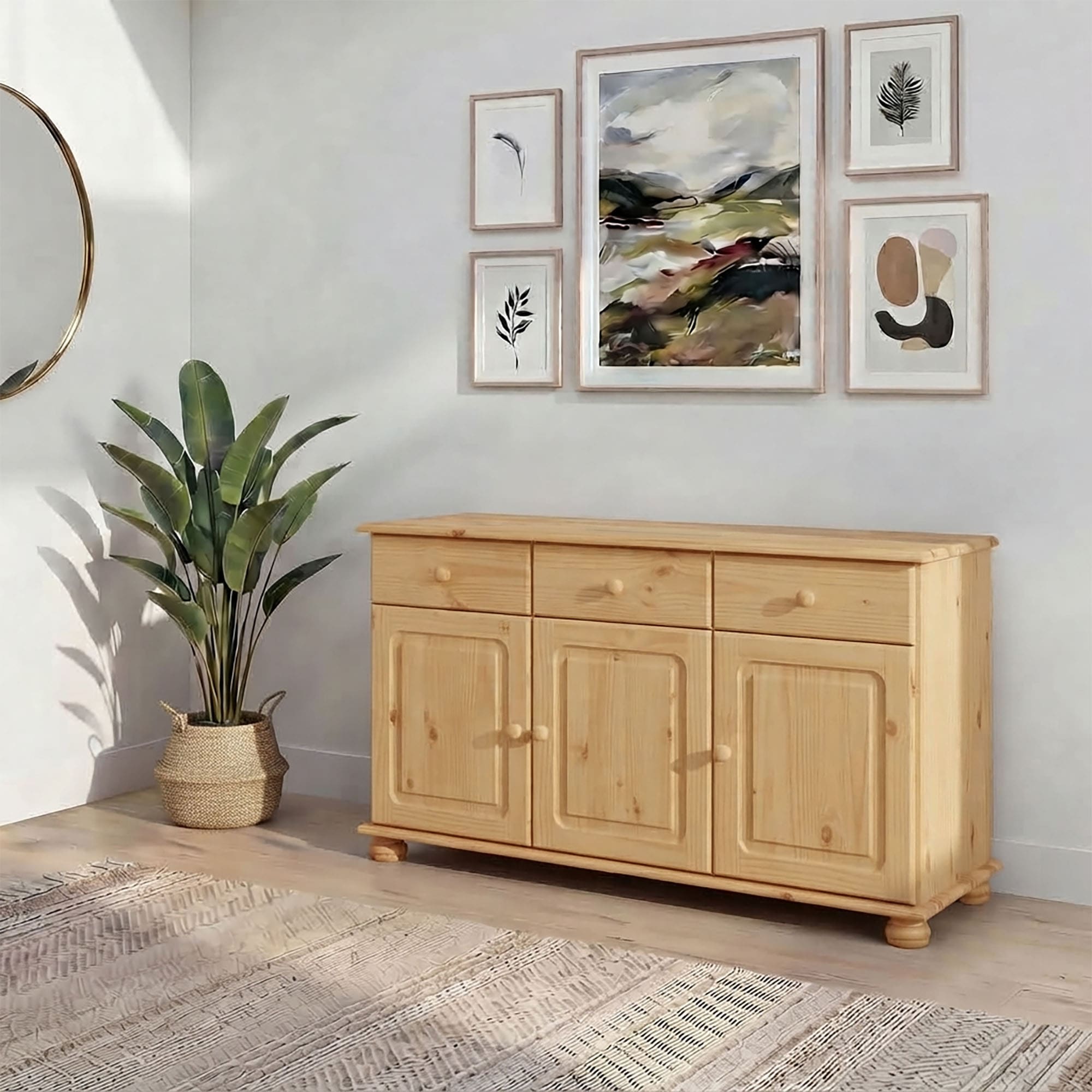 OTTO home Sideboard »Mette« Kommode mit gefrästen, kugelförmigen Füßen, Breite 120 cm