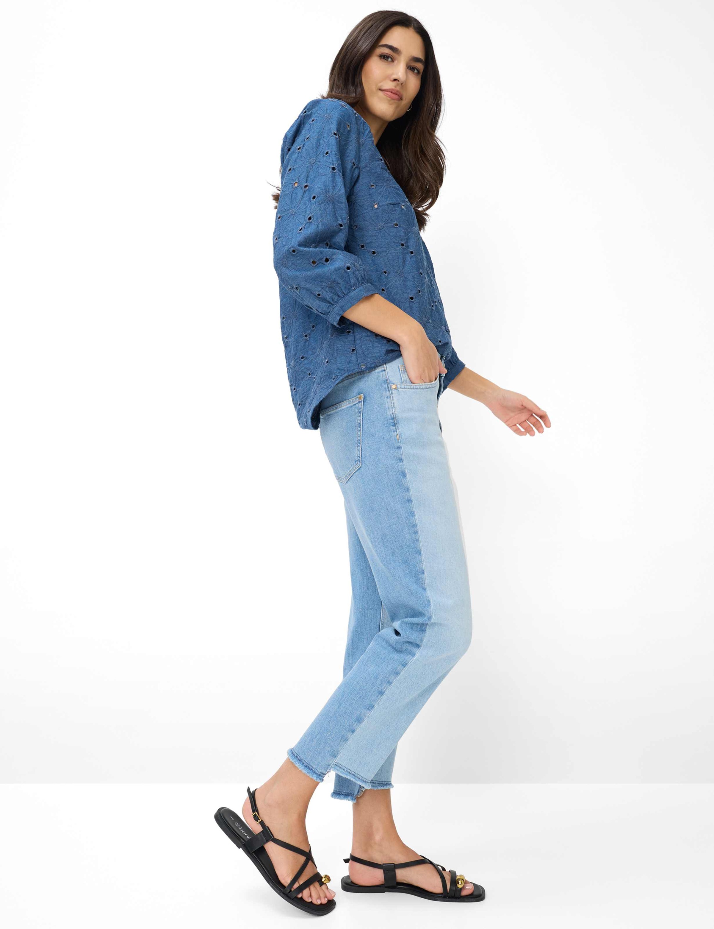 5-Pocket-Jeans BRAX "Style MADISON S", Damen, Gr. 48, Normalgrößen, blau, Denim/Jeans, 99% Baumwolle, 1% Elasthan, Jeans 5-Pocket-Jeans 2