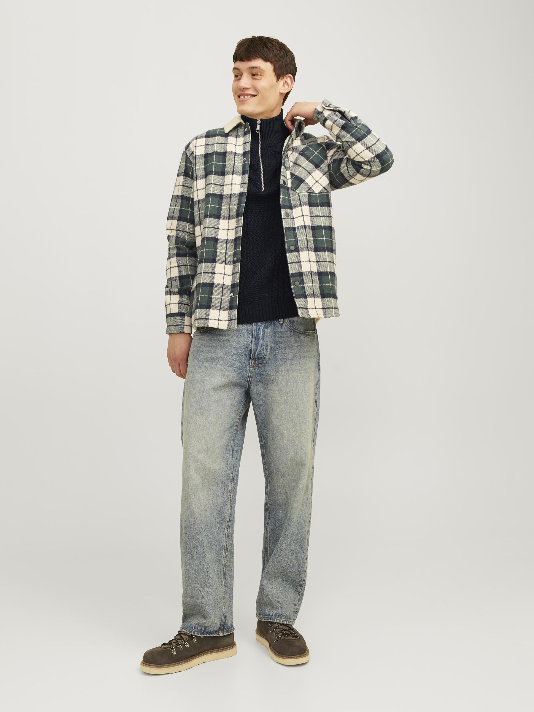 Jack & Jones Troyer »JJCRAIG KNIT HALF ZIP«, mit Zopfmuster