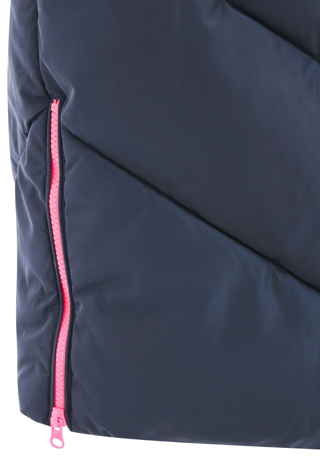 Zwillingsherz Steppweste »"Strandglück"«, Doppel-Zipper, Kontrastdetails, Eingrifftaschen, modisch, knielang