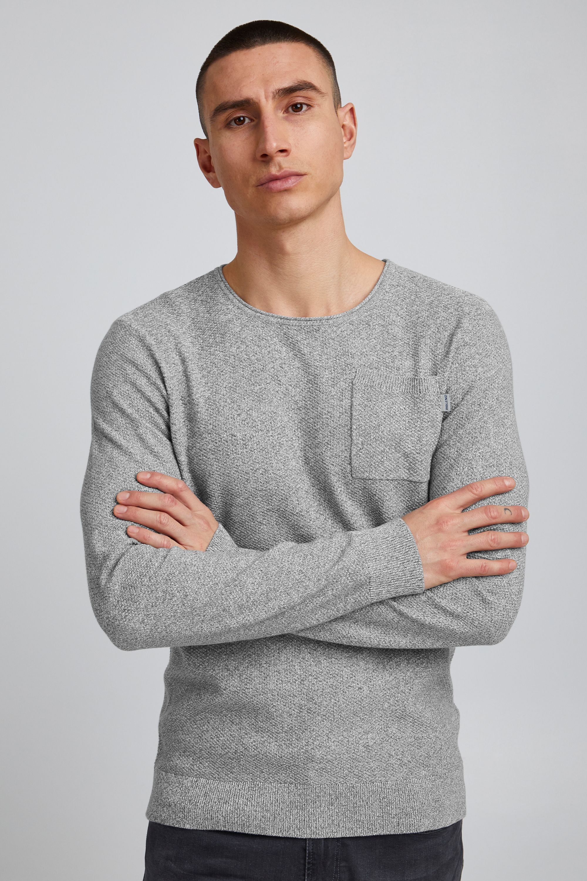 Blend Strickpullover "bhpullover" Stilvoller Feinstrick-Pullover mit Rundha günstig online kaufen