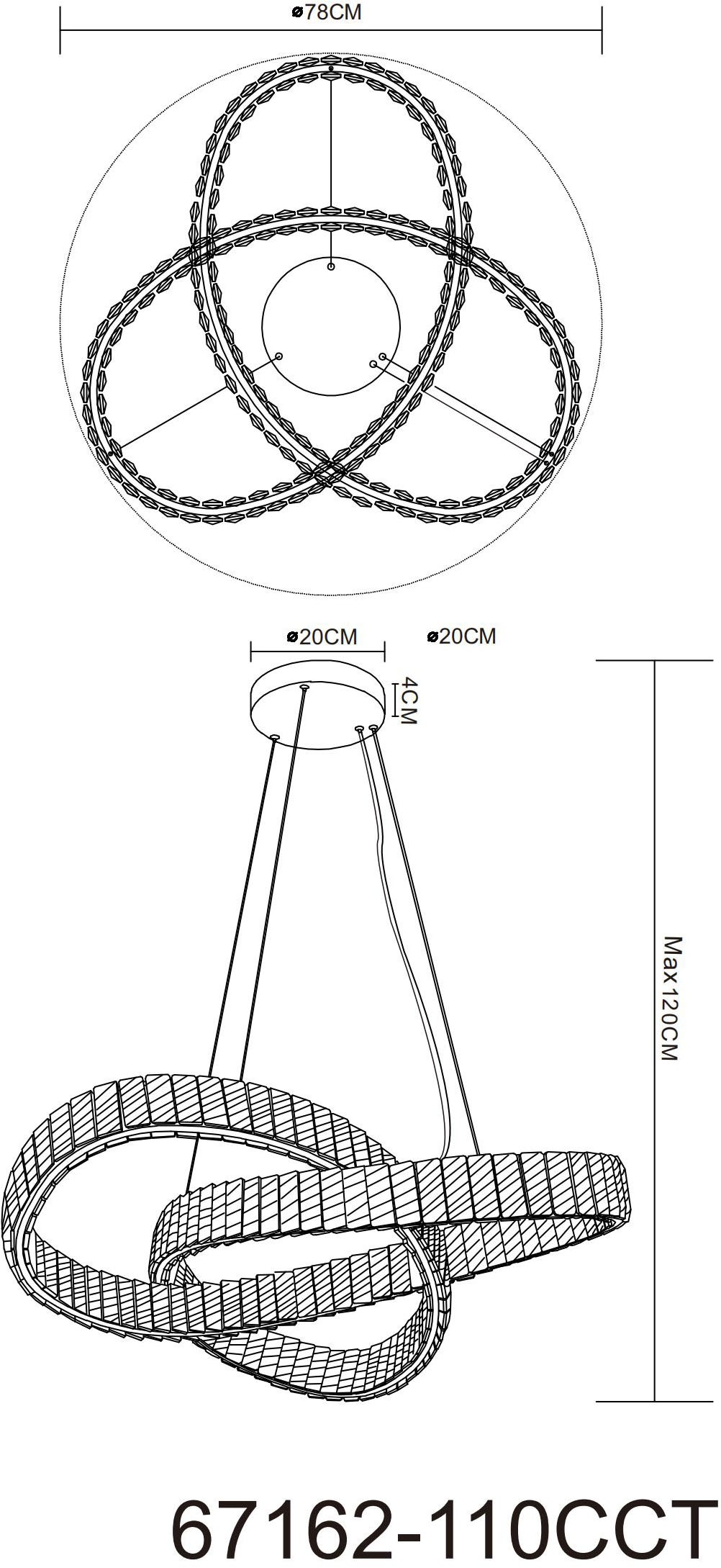 GLOBO LIGHTING Hängeleuchte »MUCKY« LED-Modul 1 Stk. warmweiß - kaltweiß Hängelampe Esszimmer-Leuchte Esstischleuchte Wohnzimmer