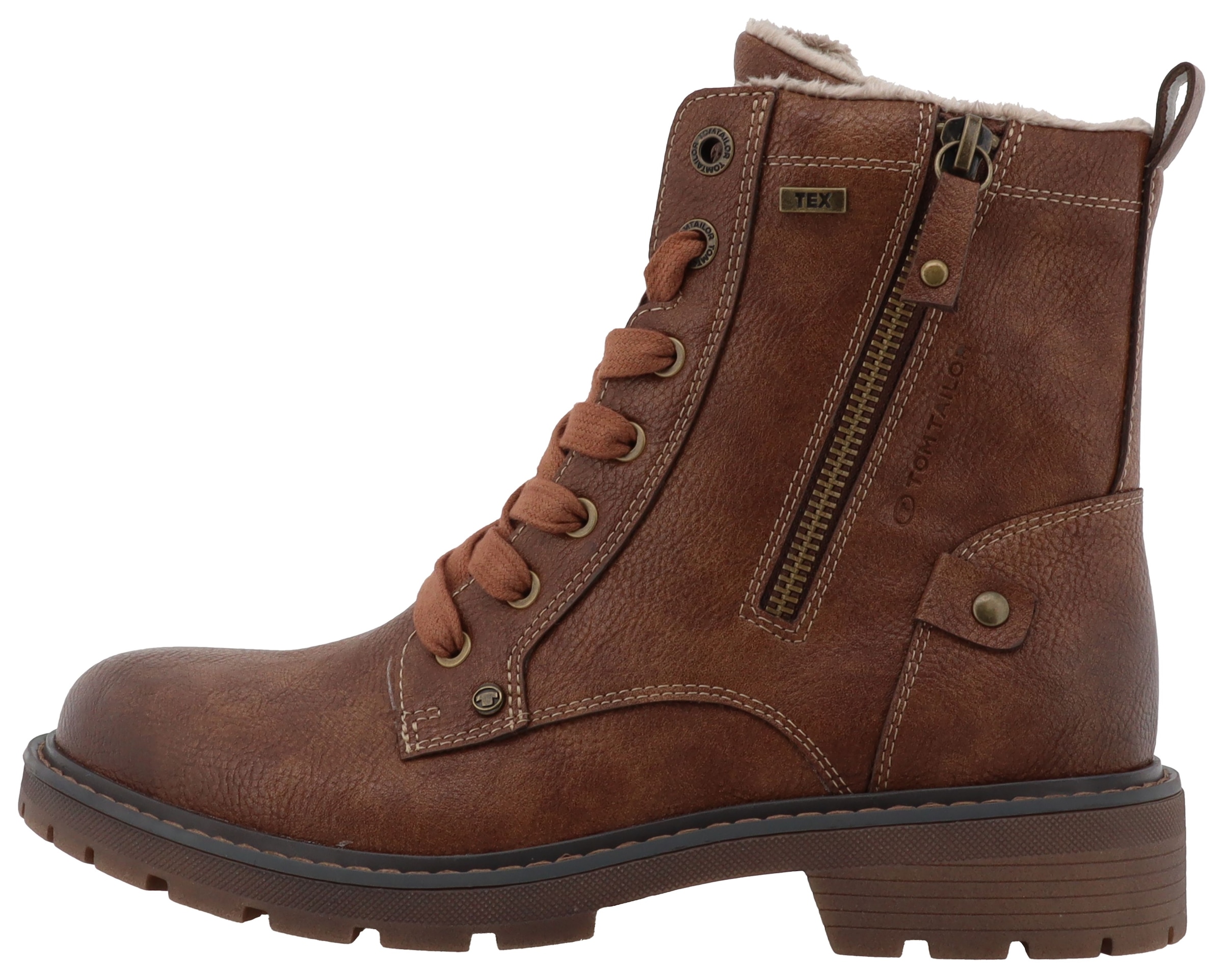 TOM TAILOR Winterboots  Workerboots, Hiking Boot mit Blockabsatz