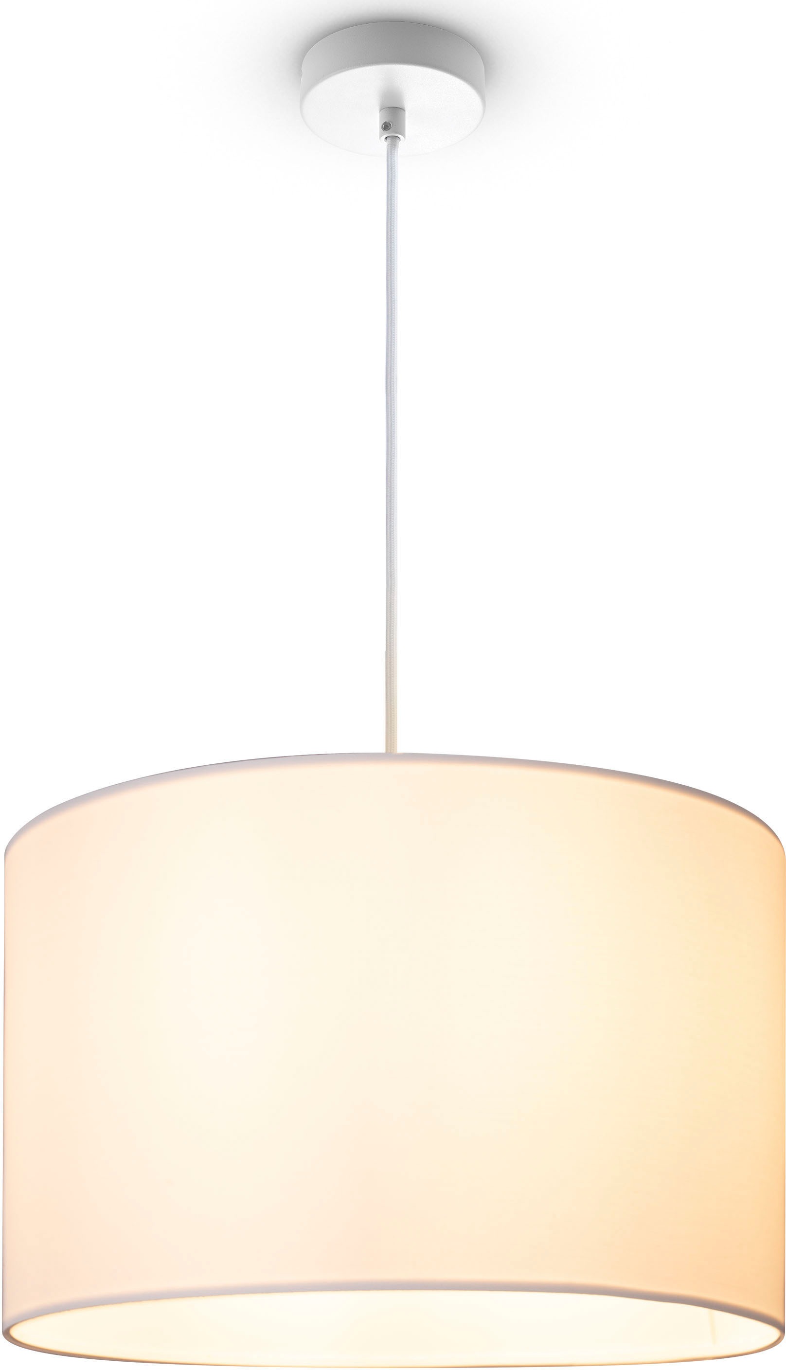 Paco Home Pendelleuchte »HUGO UNI COLOR«, 1 flammig, Leuchtmittel E27 | ohne Leuchtmittel, Deckenlampe LED Wohnzimmer Und Schlafzimmer, Unifarben, Deko E27