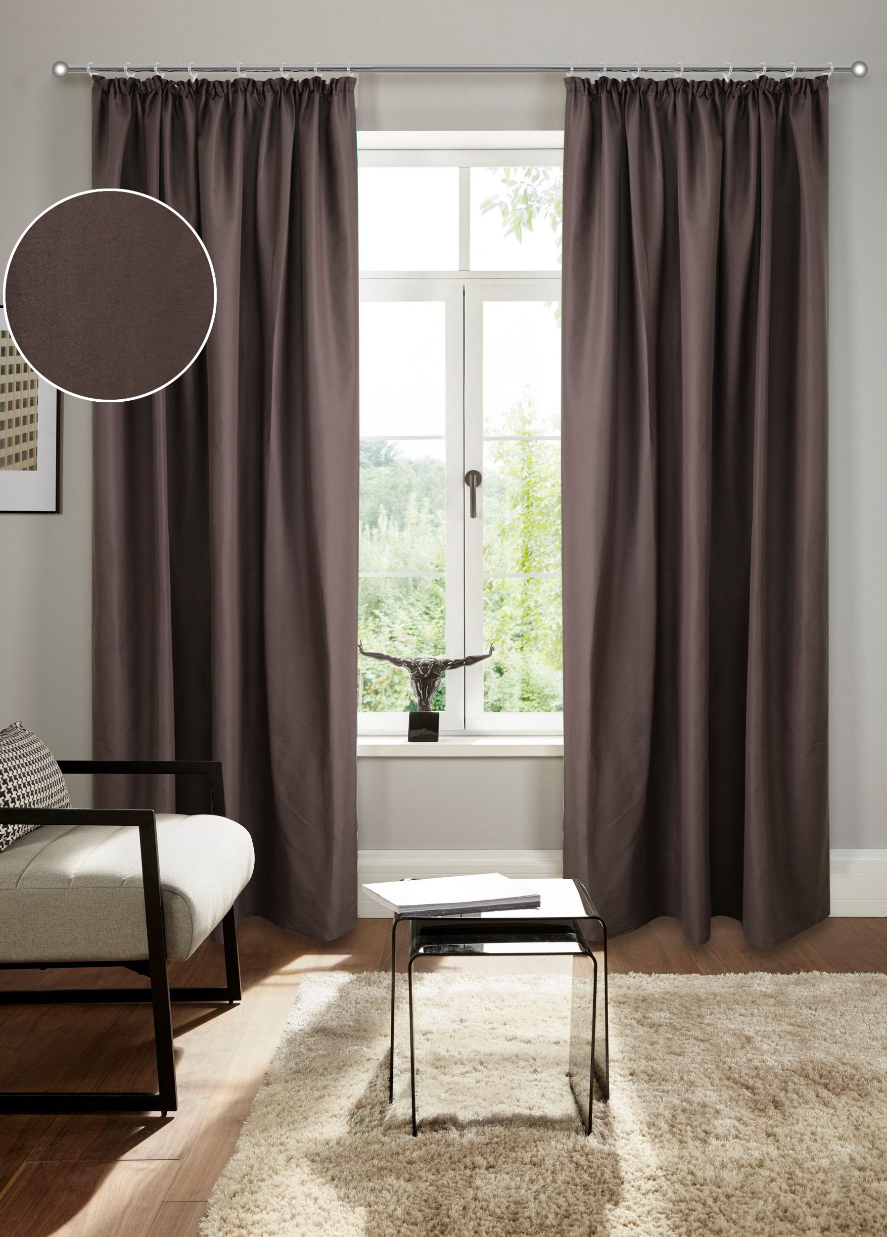 Bruno Banani Vorhang "Lagan" Kräuselband 2 Stk. tlg. 2-er Set, gewebt, Micr günstig online kaufen