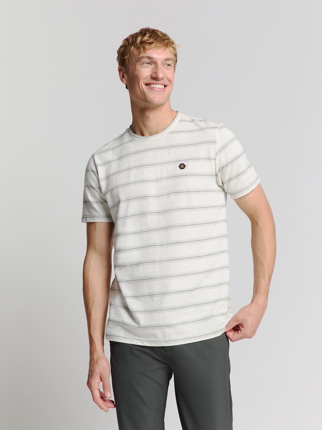 NO EXCESS T-Shirt "No Excess Jacquard crewneck t-shirt" günstig online kaufen
