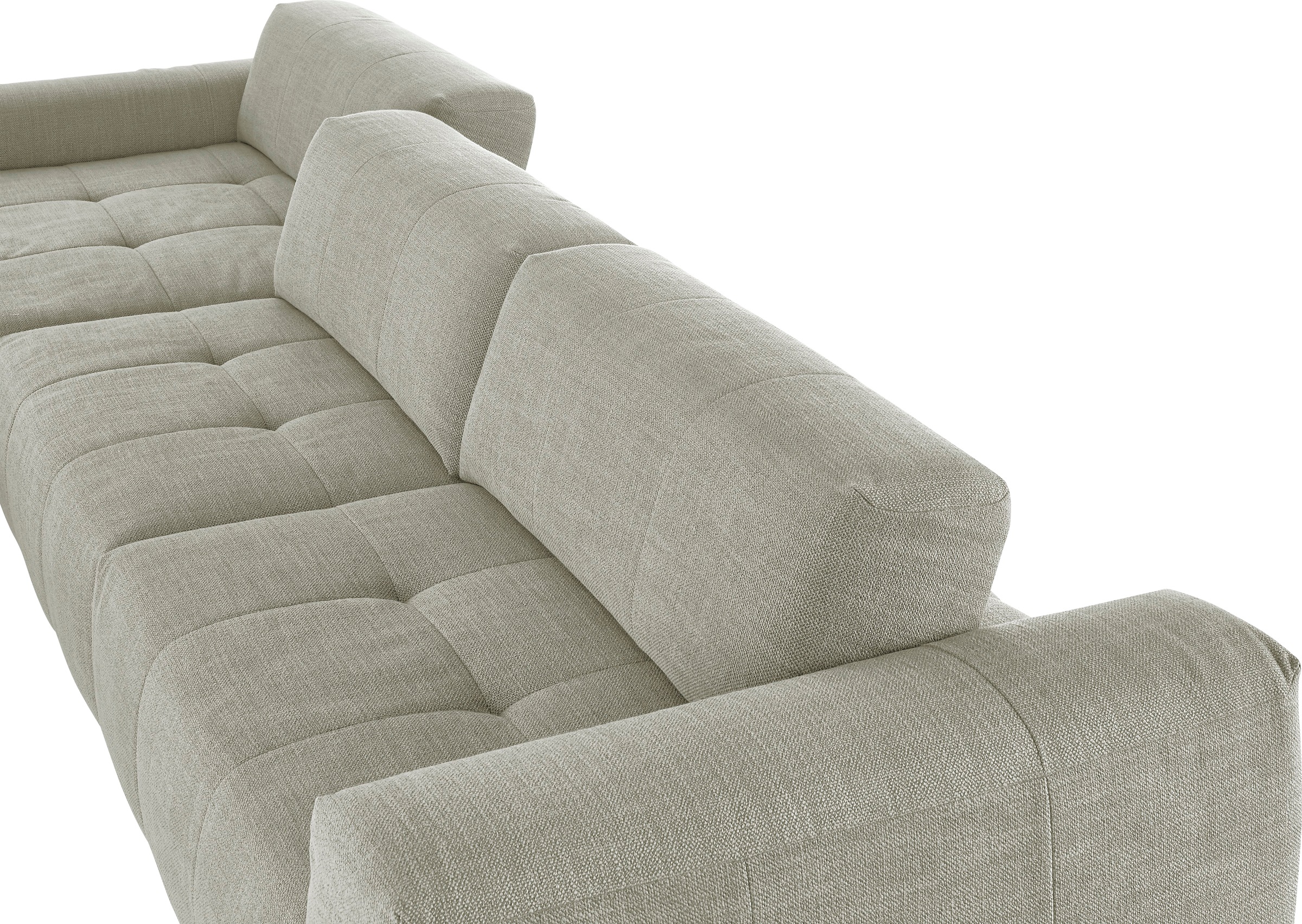 3C Candy Ecksofa »Yoshy mit Komfortfunktionen, modern und bequem, L-Form«, Zwei verschiedene Sitztiefen durch verstellbare Rückenlehne