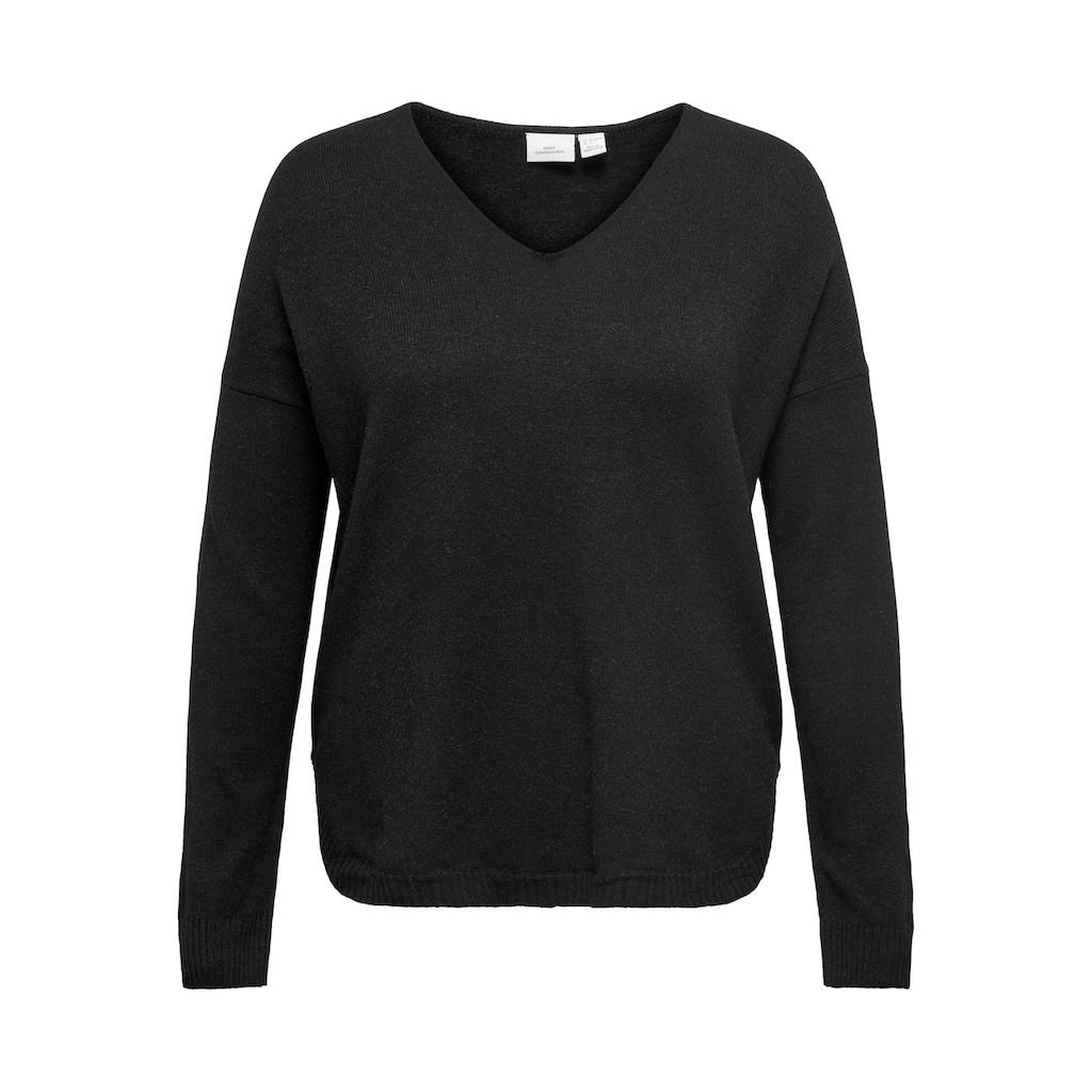 ONLY CARMAKOMA V-Ausschnitt-Pullover »CARMARGARETA LS PULLOVER KNT NOOS«