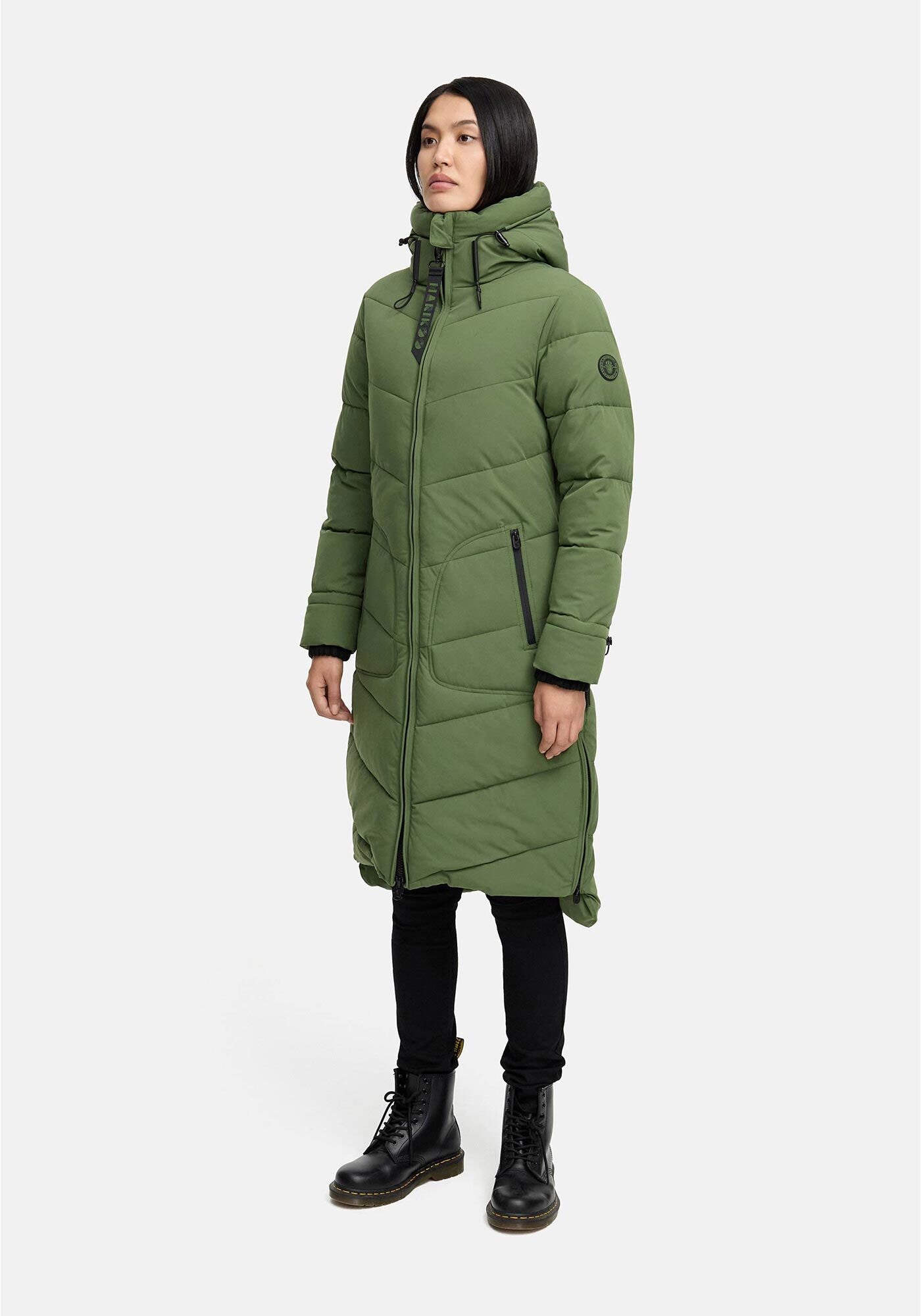 Marikoo Winterjacke "Benikoo" mit Kapuze langer Winter Mantel gesteppt