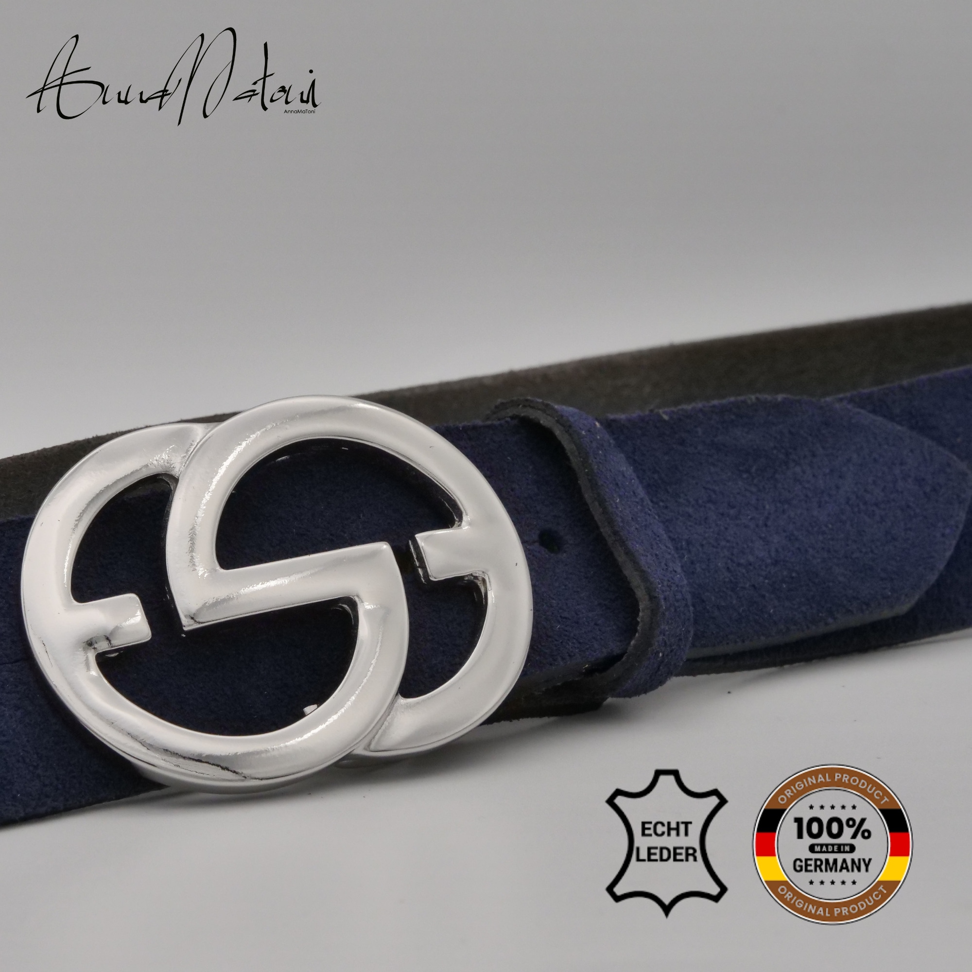 AnnaMatoni Ledergürtel "AnnaMatoni Damen Ledergürtel in hochwertigem Velour günstig online kaufen