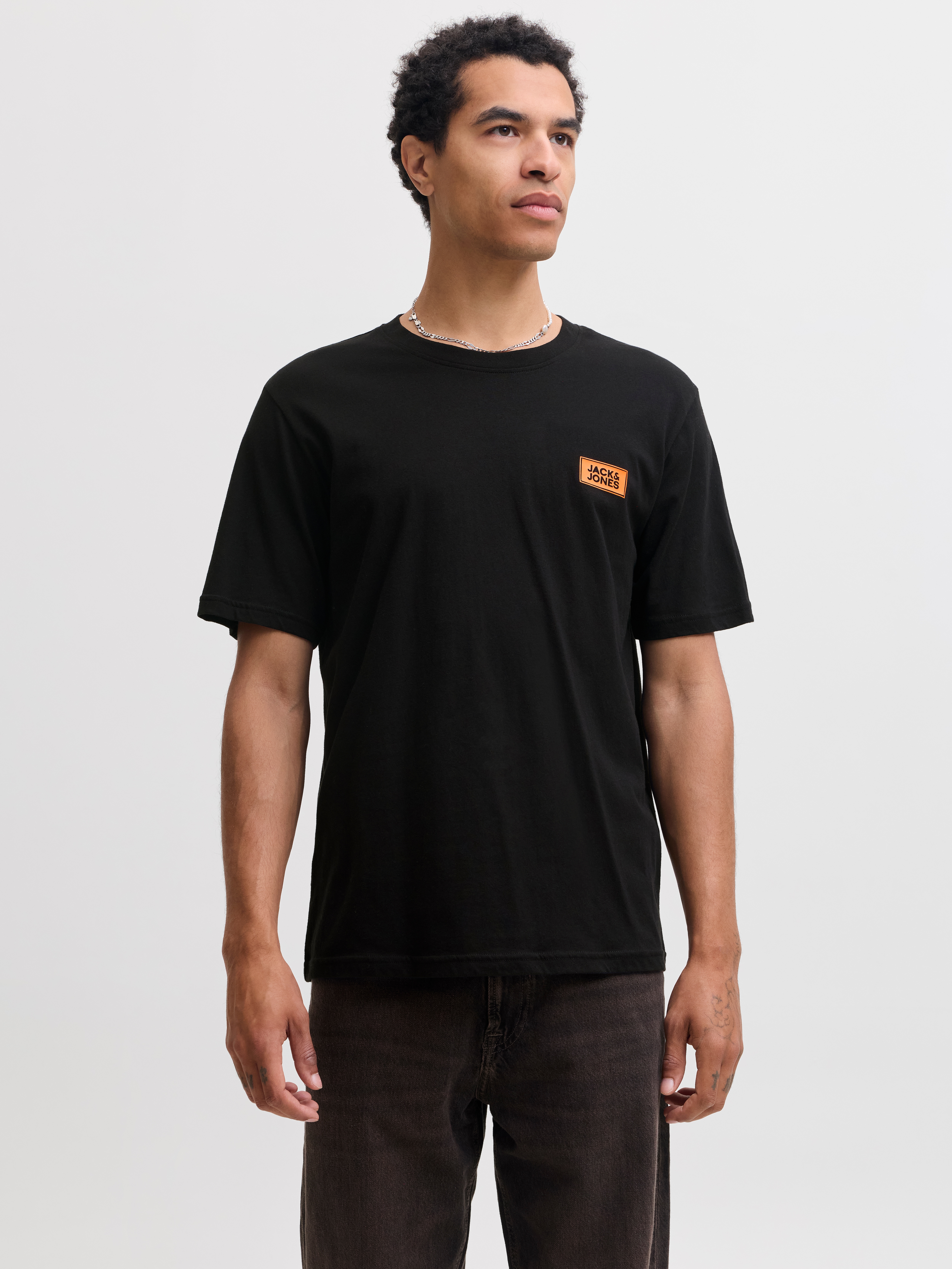 Jack & Jones Rundhalsshirt "JJRUSH TEE SS CREW NECK SN" Baumwolle, regular fit