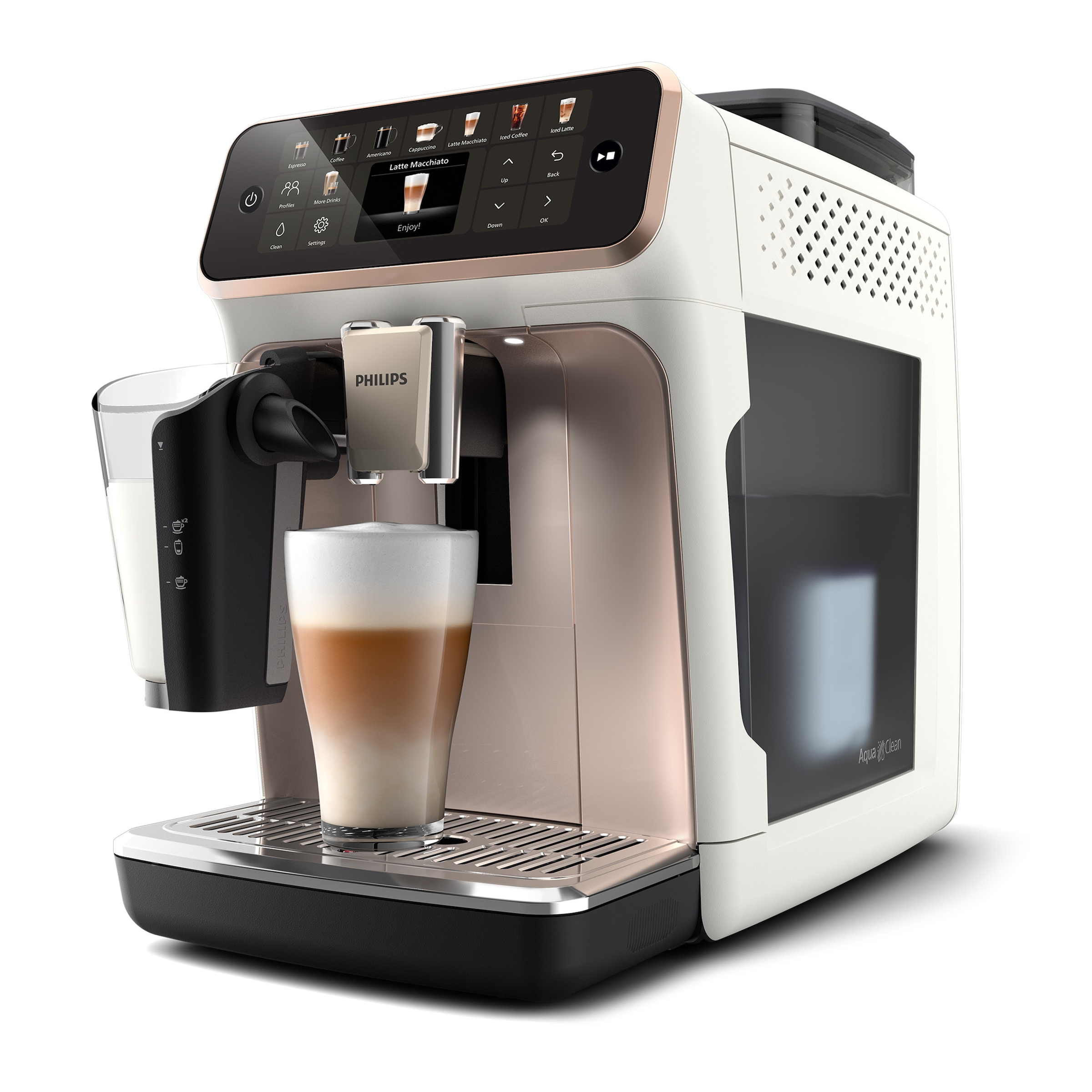 Philips Kaffeevollautomat »EP5547/90 5500 Series, 20 Kaffeespezialitäten (heiß oder eisgekühlt),« LatteGo-Milchsystem, SilentBrew Technologie
