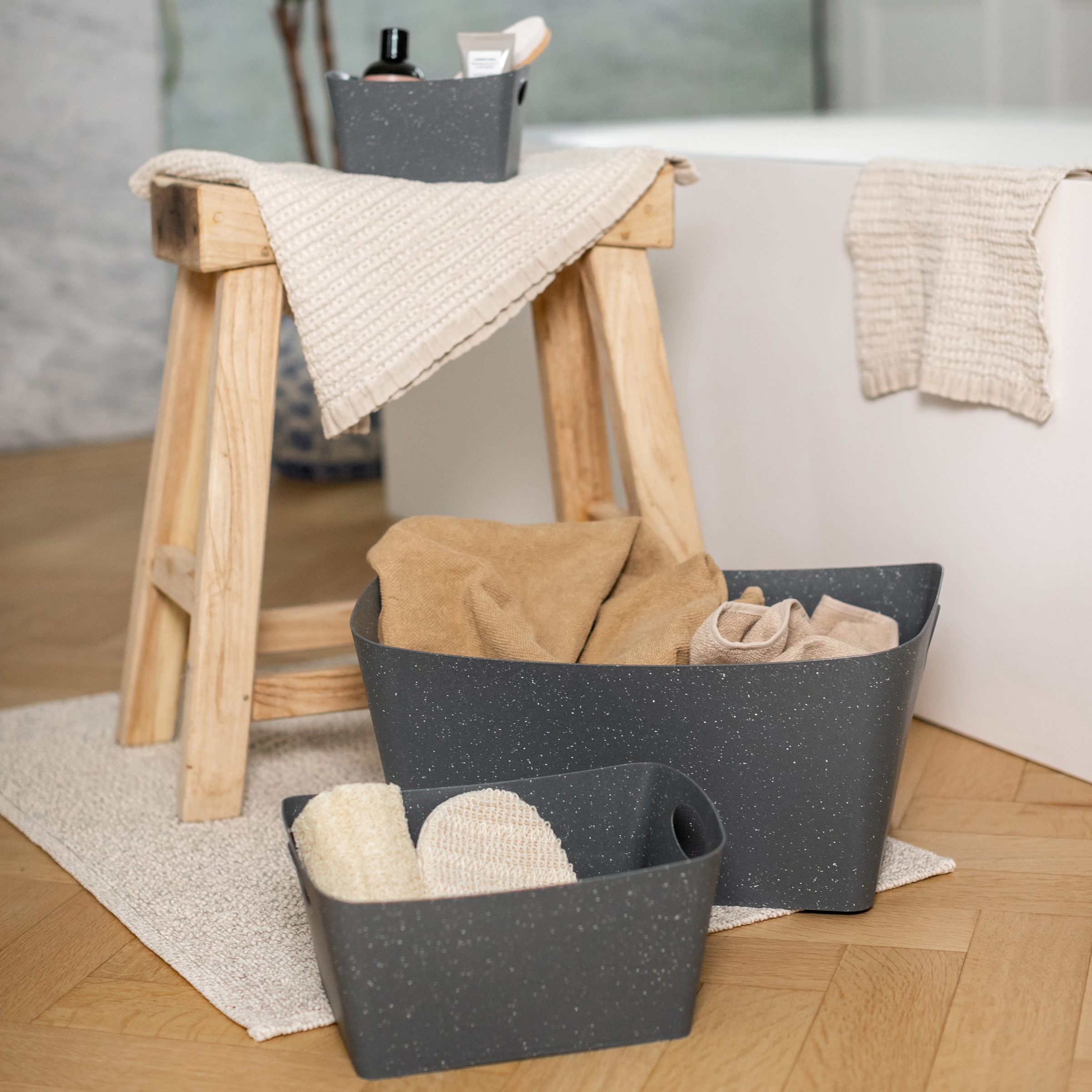 KOZIOL Organizer »BOXXX M«, (Set, 2 St.), Aufbewahrungsbox, Made in Germany, 100% recyceltes Material, 3,5 Liter