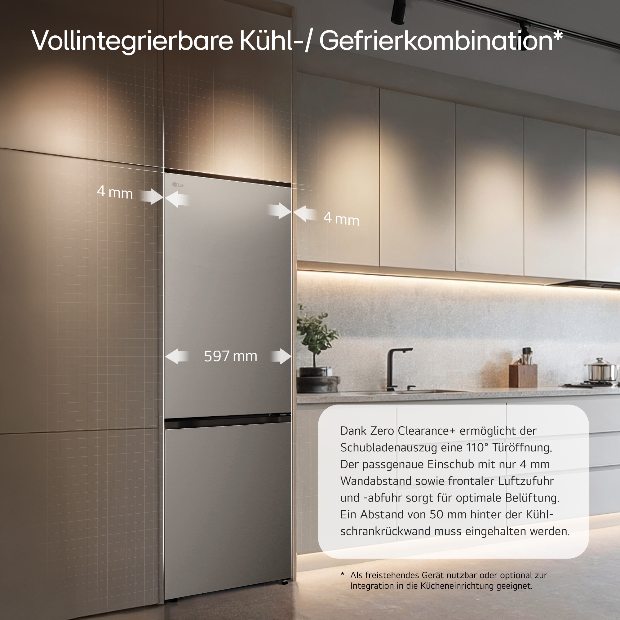 LG Kühl-/Gefrierkombination Serie J »GBBSJ1CCPY« 186 cm hoch 59,7 cm breit
