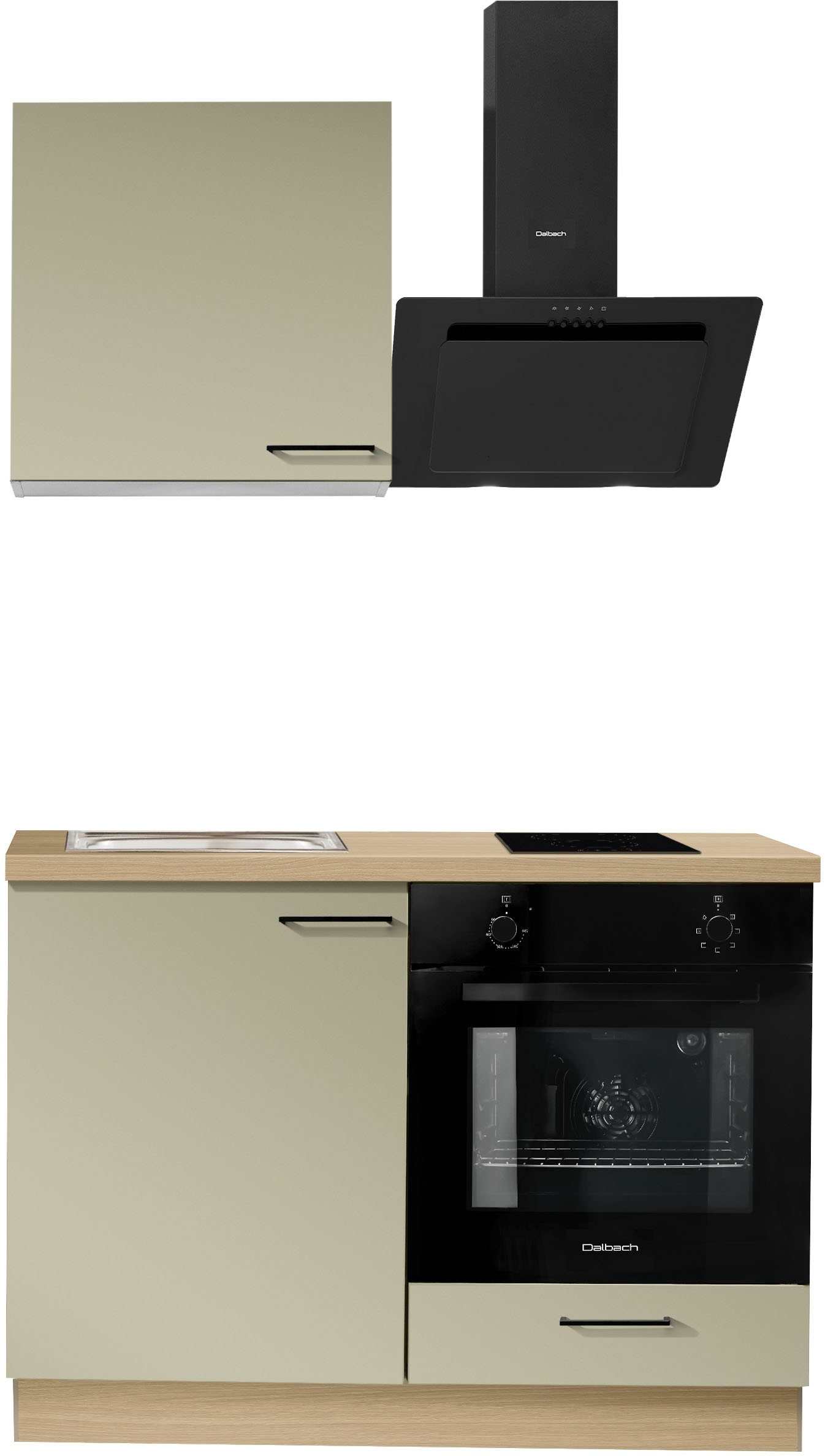 KOCHSTATION "KS-Solmera" Breite 120cm, vormontiert, inkl. Tisch, wahlweise mit E-Geräten