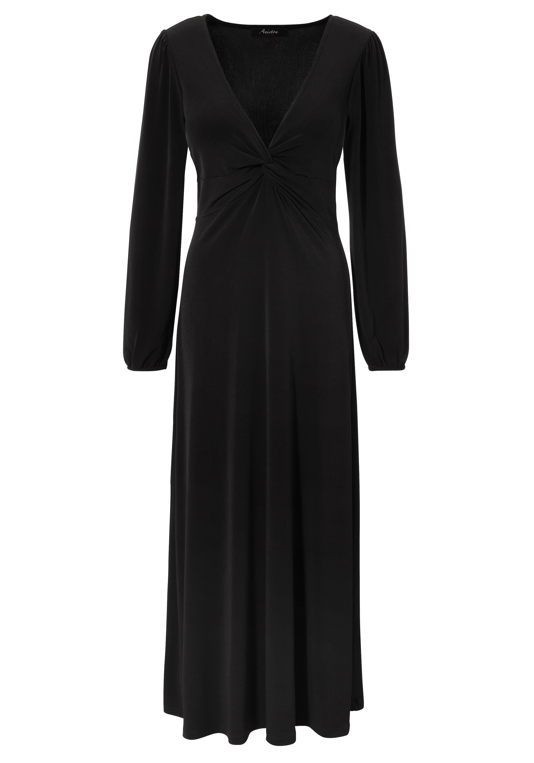 Aniston CASUAL Maxikleid, mit raffiniertem Knoten am Dekolleté - NEUE KOLLEKTION