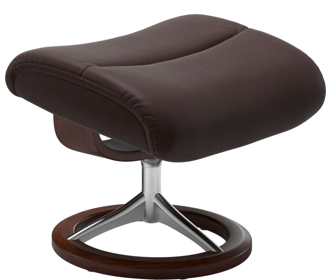 Thumbnail - Stressless Relaxsessel "View" Set, Relaxsessel mit Hocker, mit Signature Base, Größe M,Gestell Braun