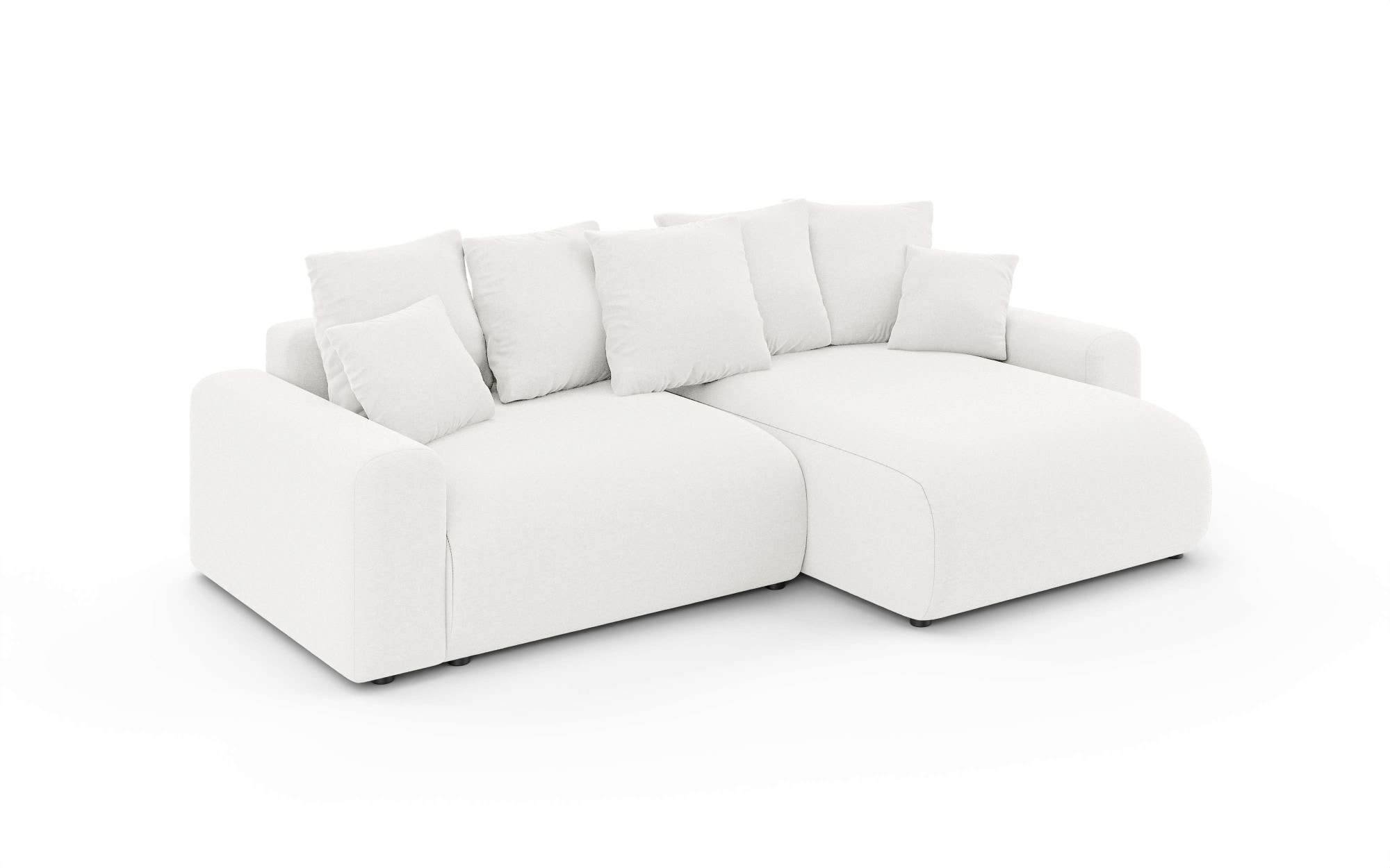 Home affaire Ecksofa »LAKESIDE klein mit Bettfunktion und Bettkasten, B/T/H 235/142/84 cm«, L-Form, Recamiere beidseitig montierbar, mit Wellenunterfederung