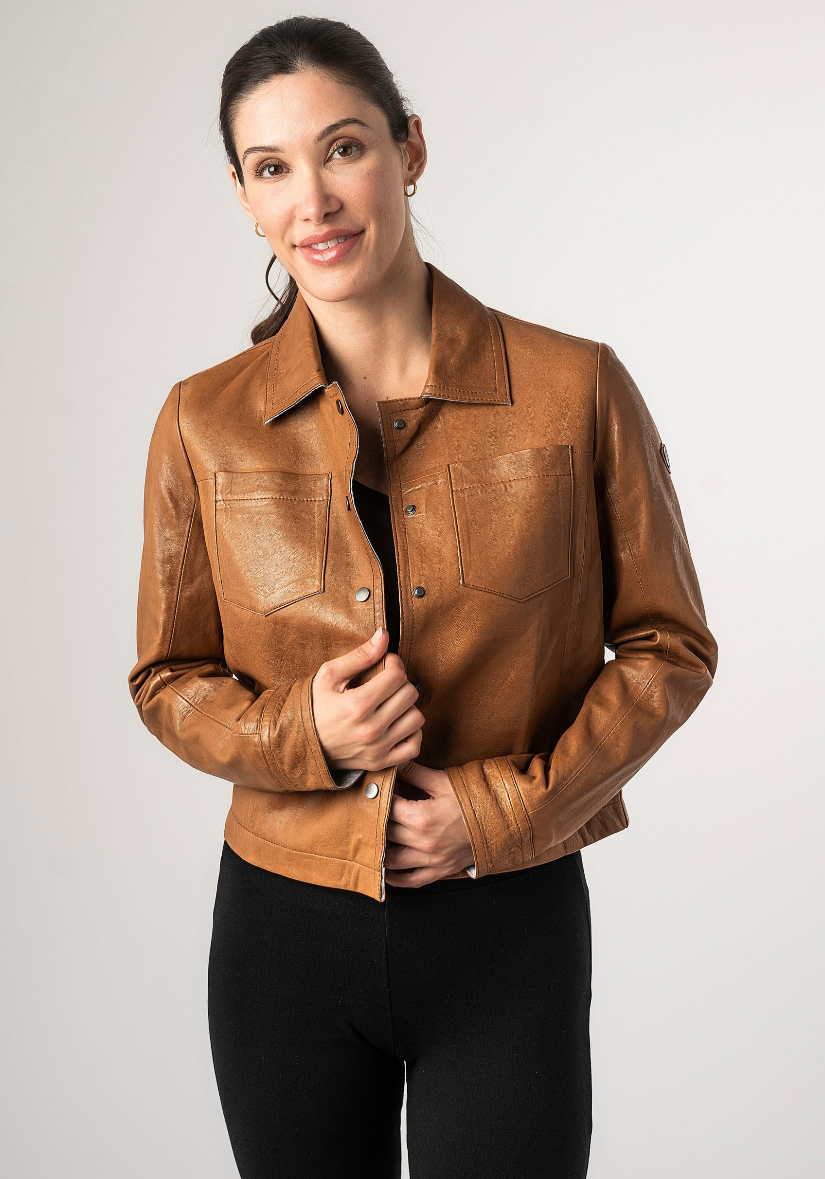 Mauritius Lederjacke »MWLefei«, mit Brusttaschen
