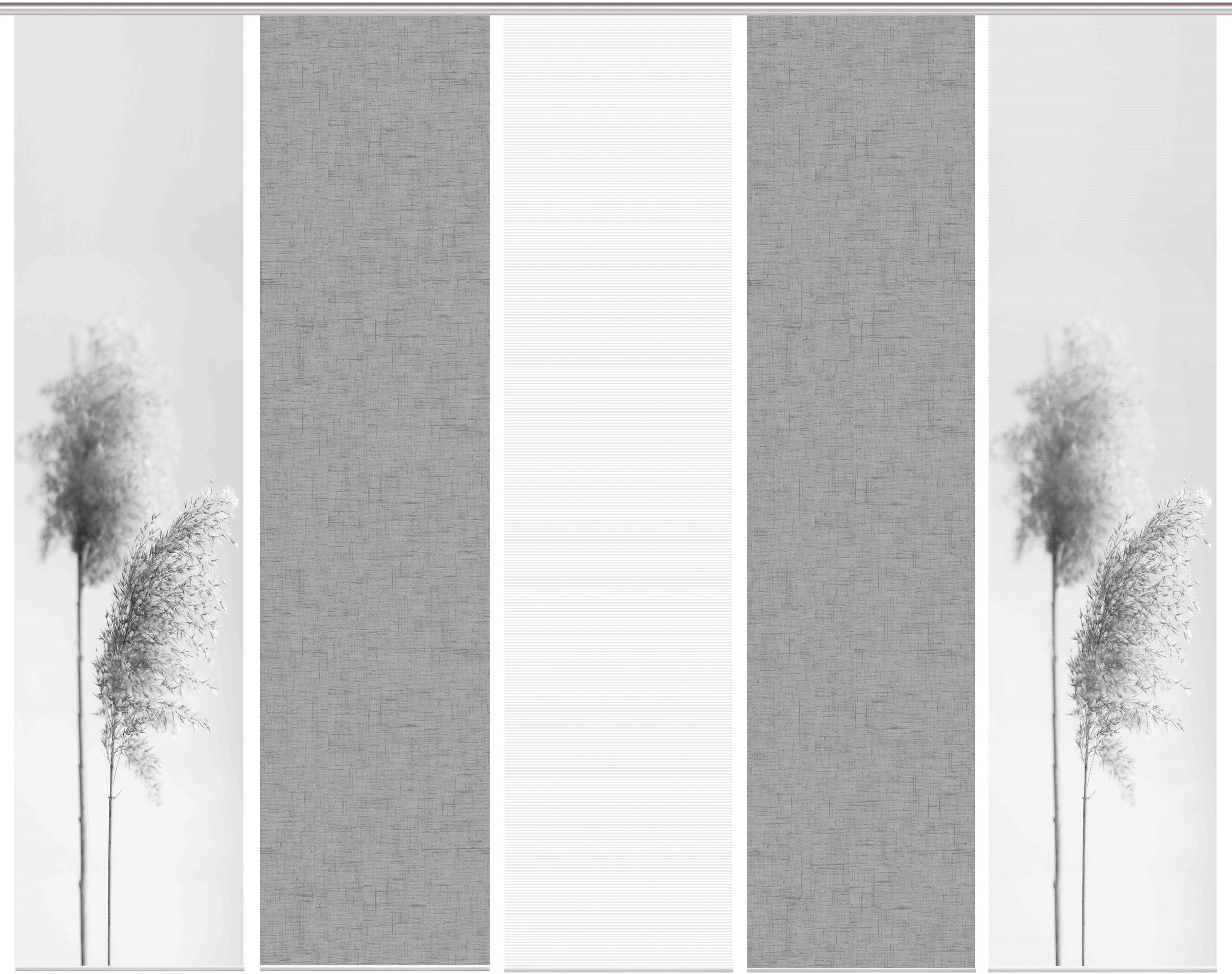 Vision S Schiebegardine »IRLOS 5er SET« Paneelwagen 5 Stk. tlg. Schiebevorhang Digidruck 5er Set IRLOS