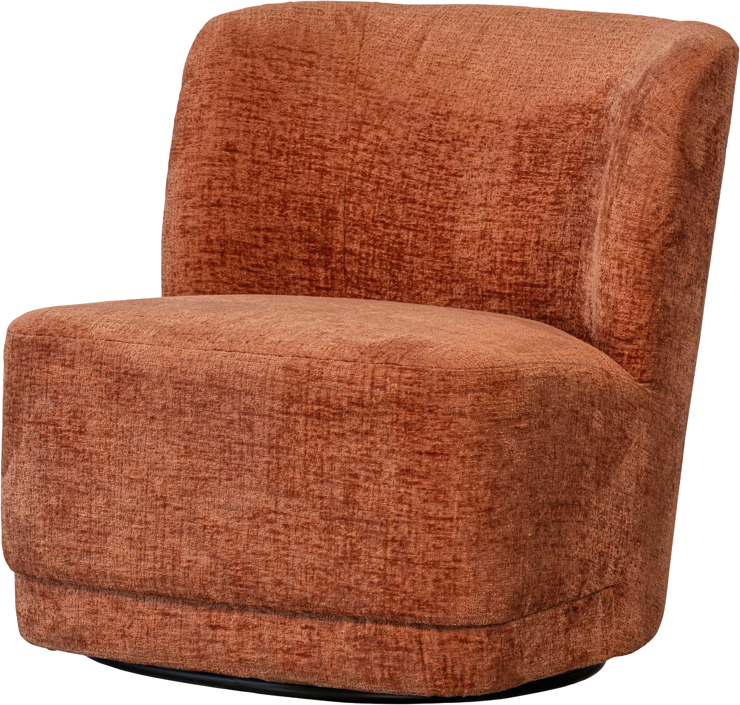 WOOOD Drehsessel "Atty mit struktur-Velvetbezug und Drehmechanismus B 74 x T 65 x H 75cm" Sehr hohe Verschleißfestigkeit, montiert geliefert, Tragkraft 120 kg