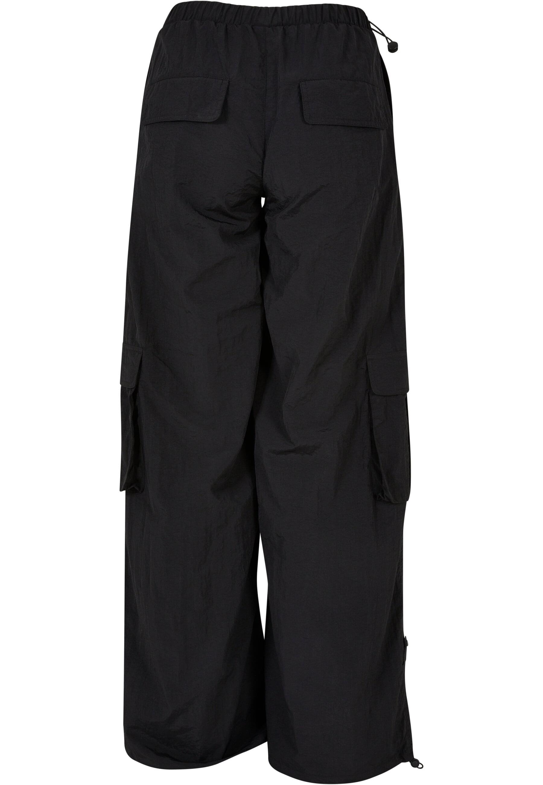 URBAN CLASSICS Stoffhose »Urban Classics Damen Ladies Wide Crinkle Nylon Cargo Pants«, (1 tlg.)