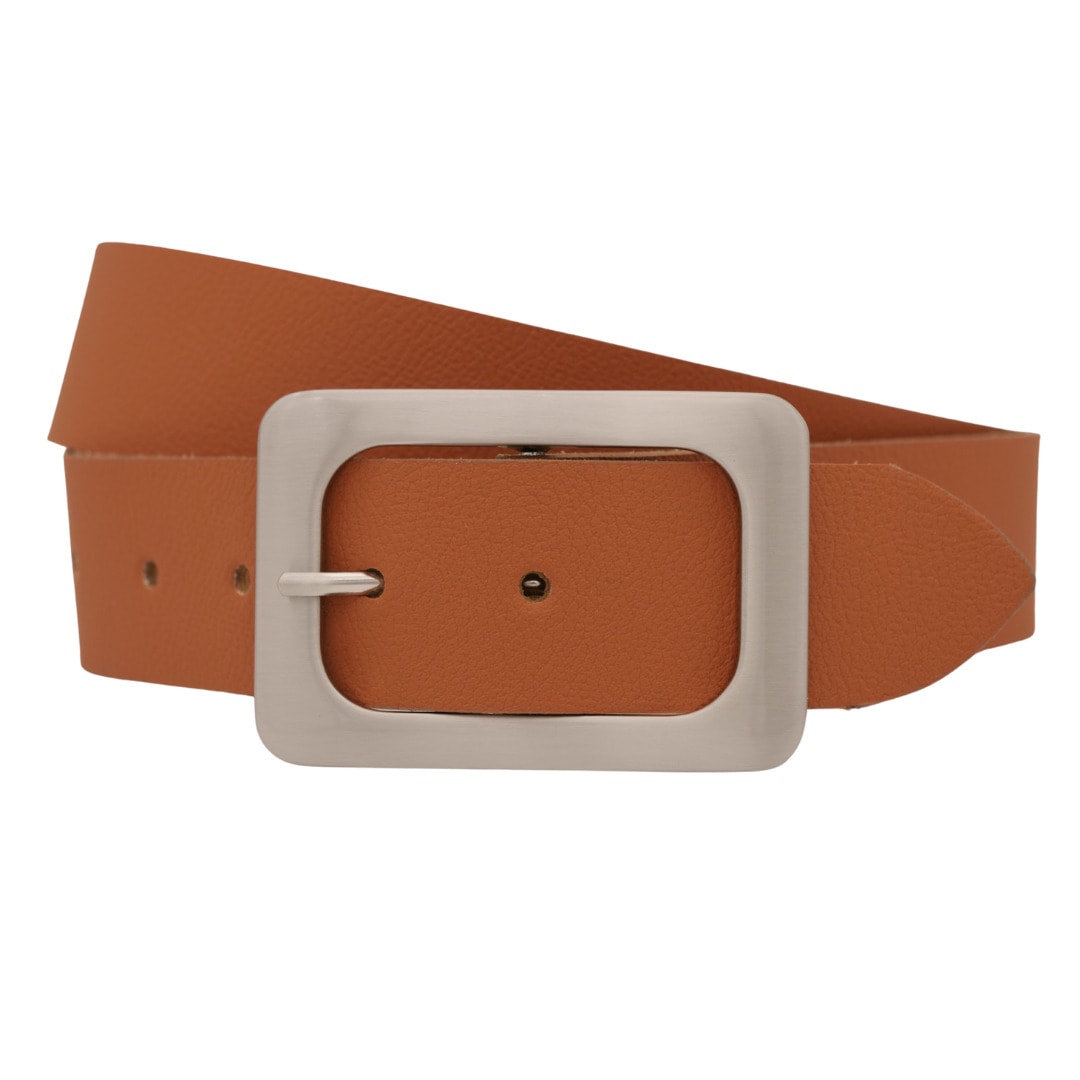 Ledergürtel ANNAMATONI "AnnaMatoni Ledergürtel Zoi Ledergürtel Zoi", Damen, Gr. TW115 - 130cm Gesamtlänge, braun (cognac 640), 100% Leder, Gürtel Ledergürtel