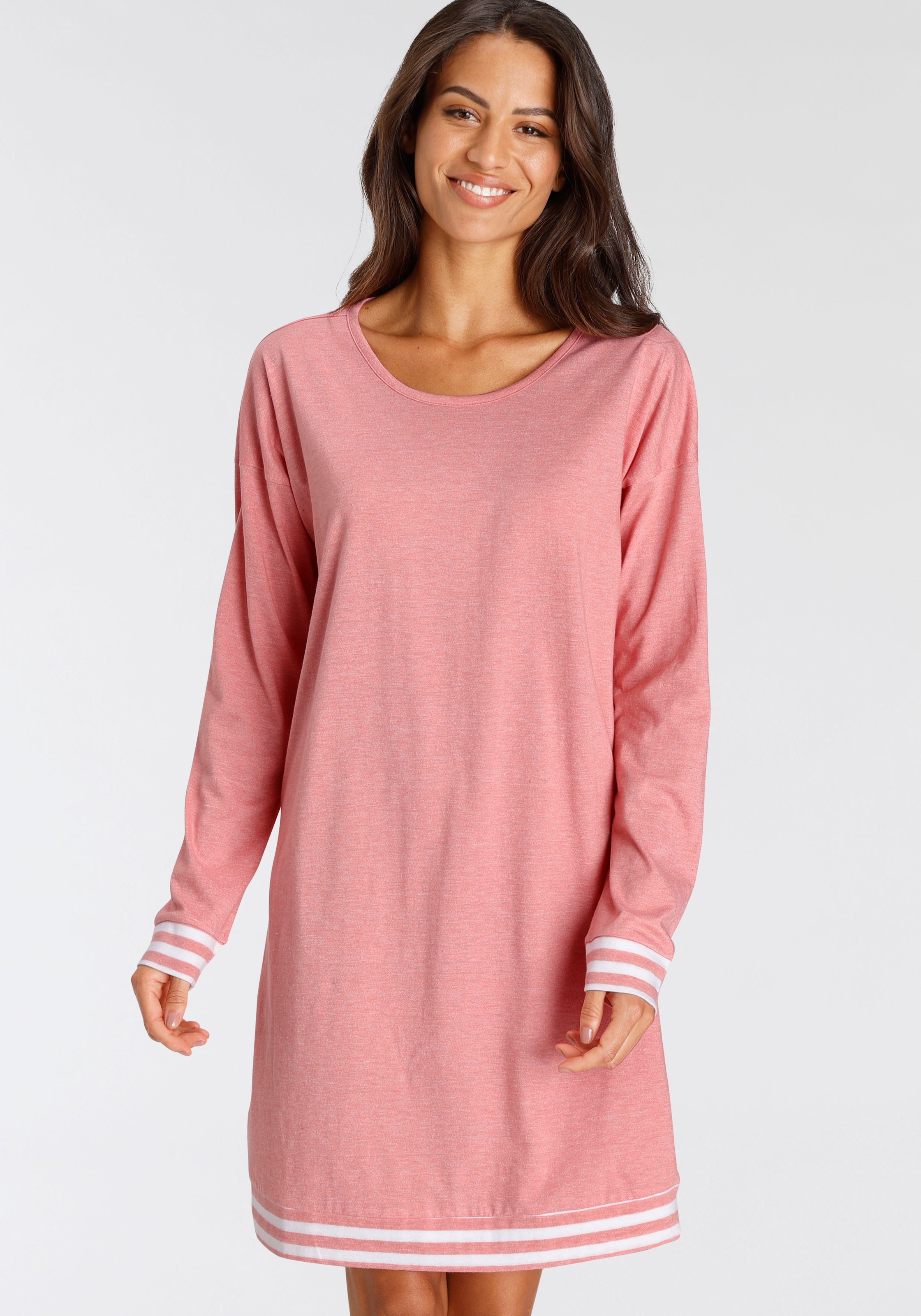 Vivance Dreams Sleepshirt, mit Streifen-Details